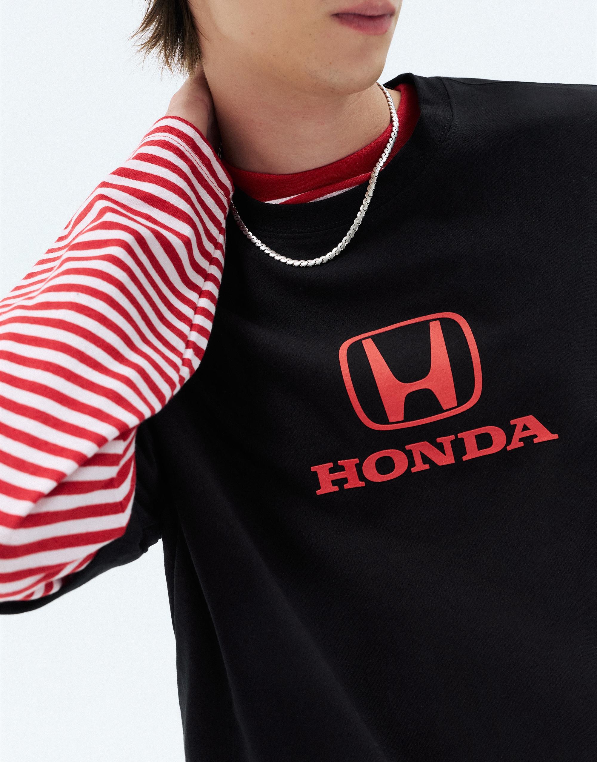 Relaxed fit Honda logo T-shirt — Black