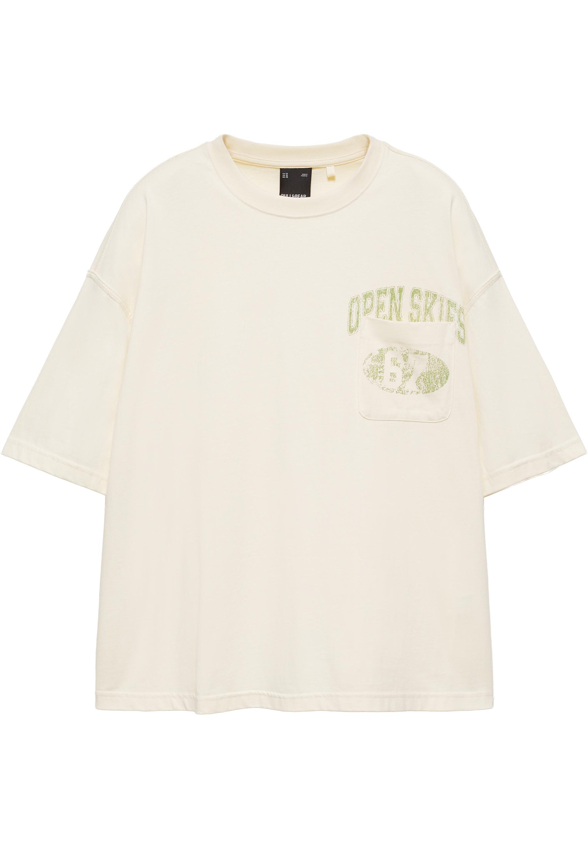 Relaxed fit graphic pocket T-shirt — Off white