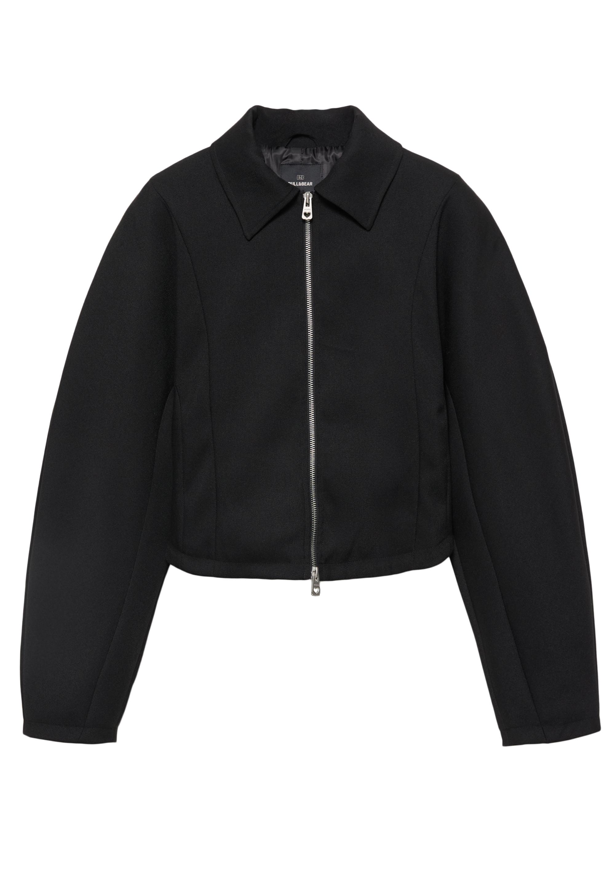 Tailored fit jacket with heart detail — Black