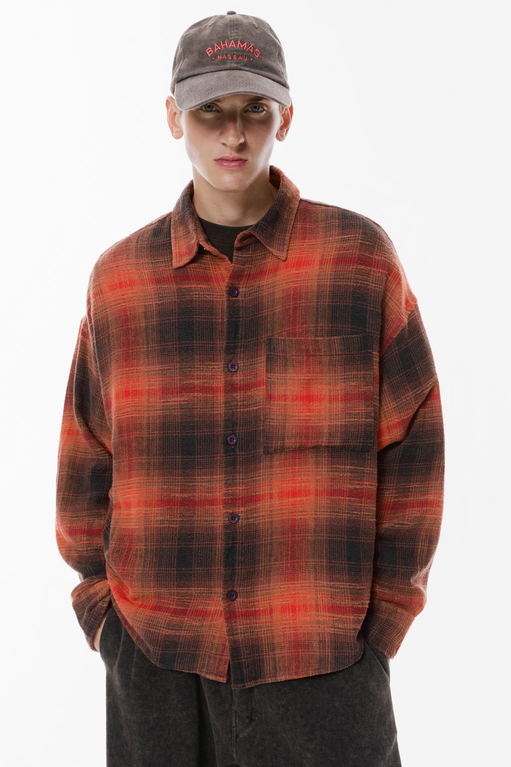 Camisa manga larga cuadros PULL&BEAR