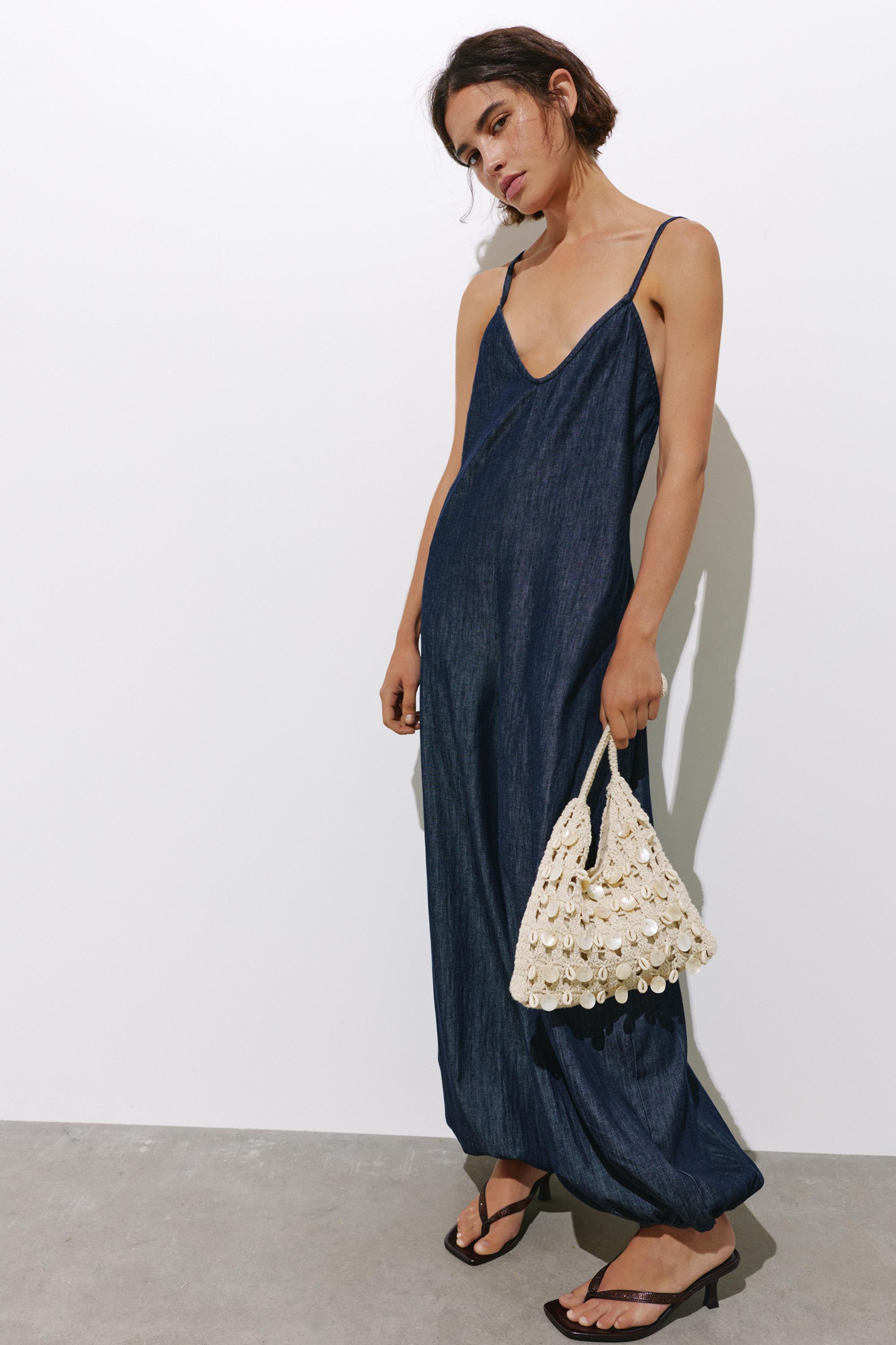 Beaded shoulder bag — Ecru