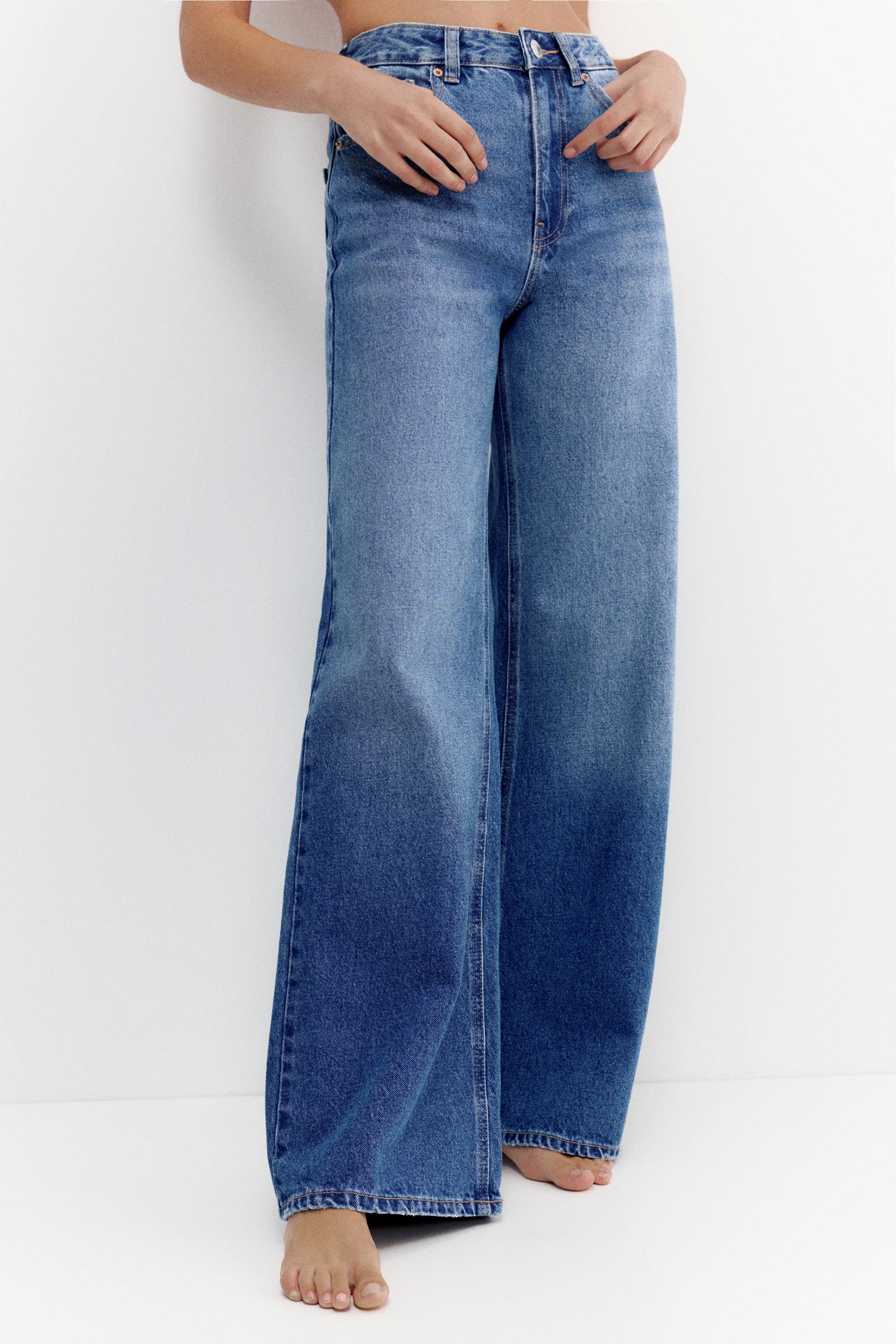 High-waist wide-leg jeans — Indigo