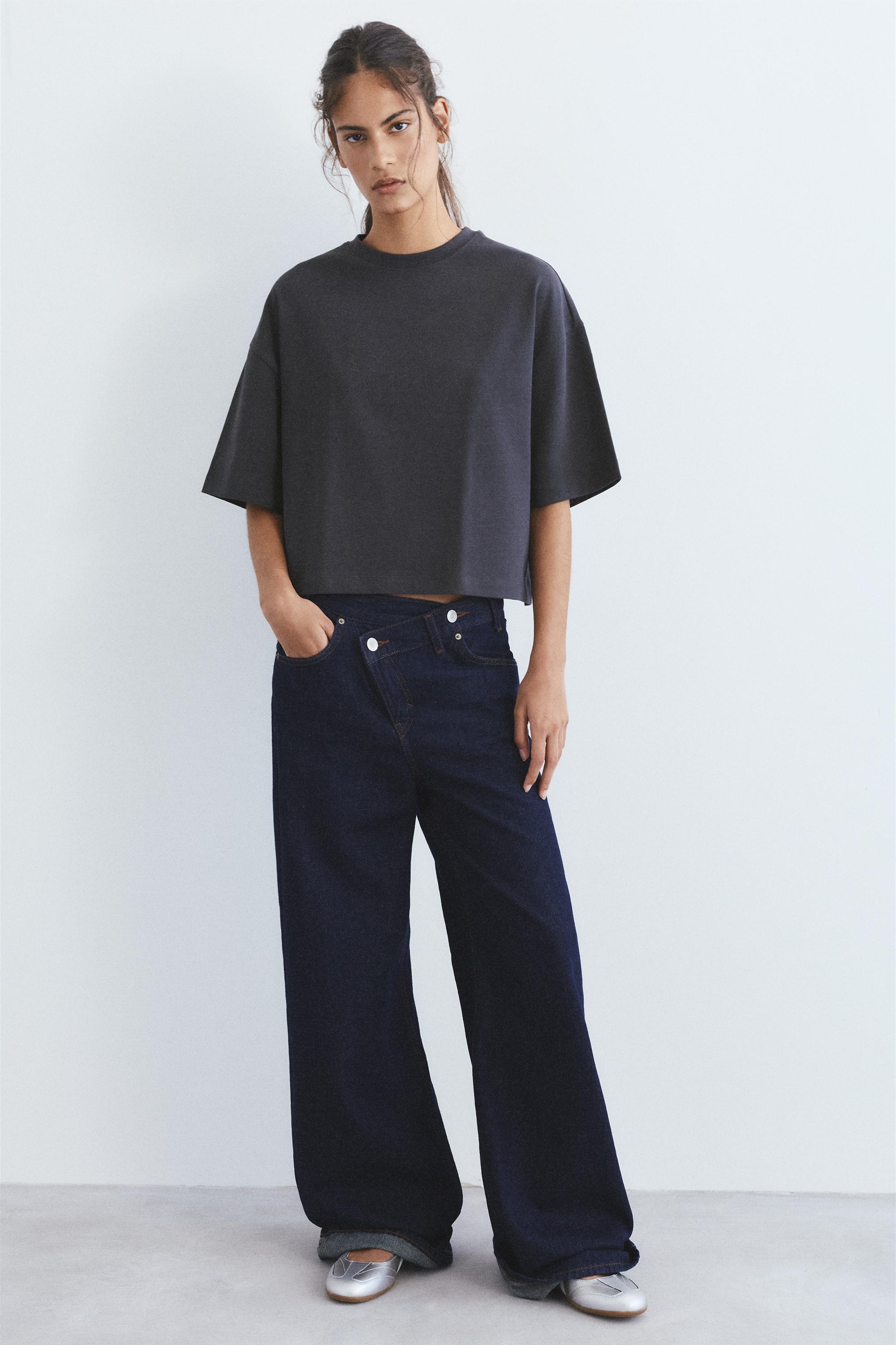 Kısa kollu kutu kesim t-shirt - Görsel 8