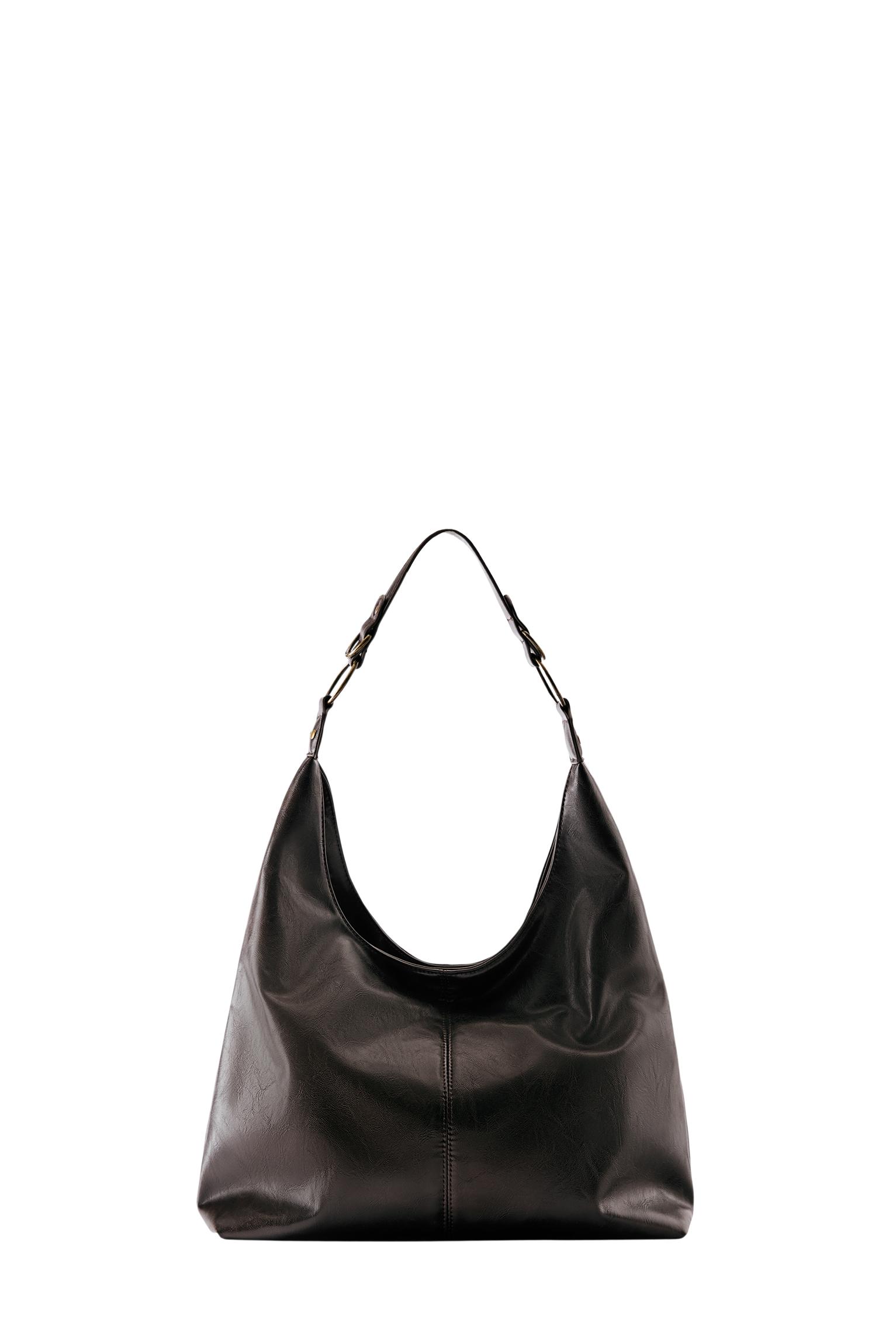 Worn-effect shopper bag — Brown