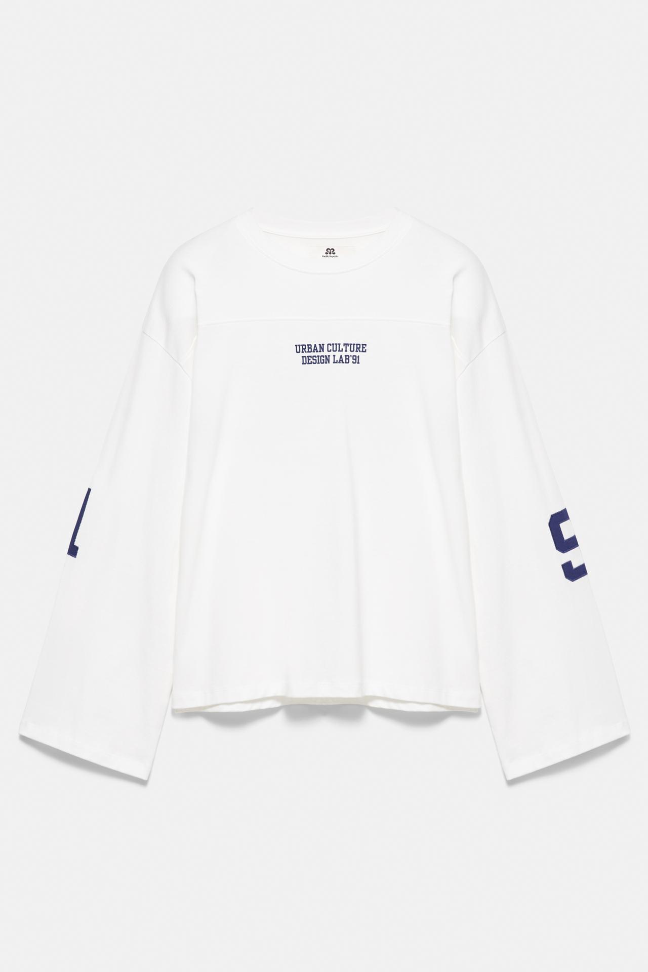 Long sleeve graphic and number T-shirt — Ice