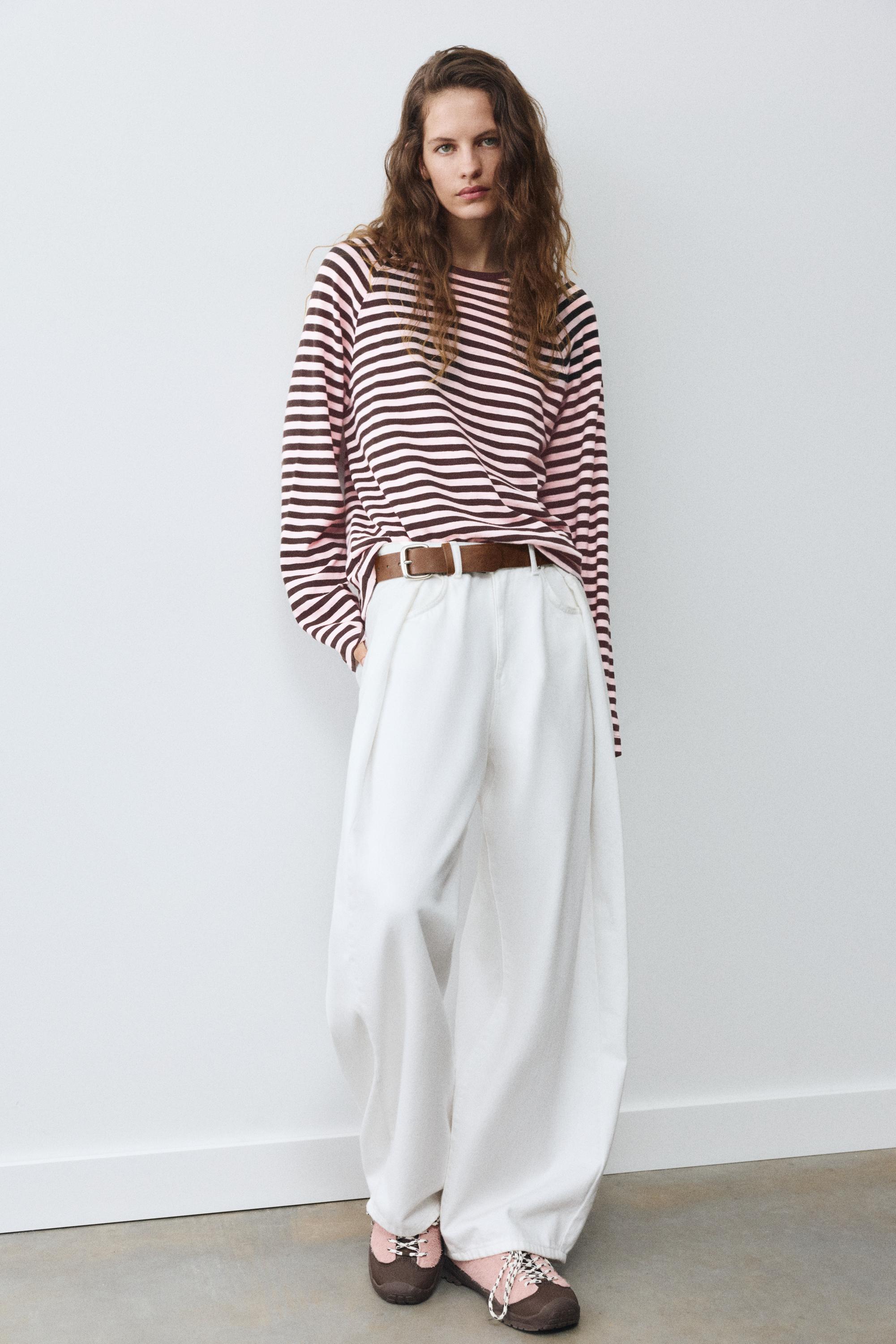 Long sleeve raglan T-shirt — Striped