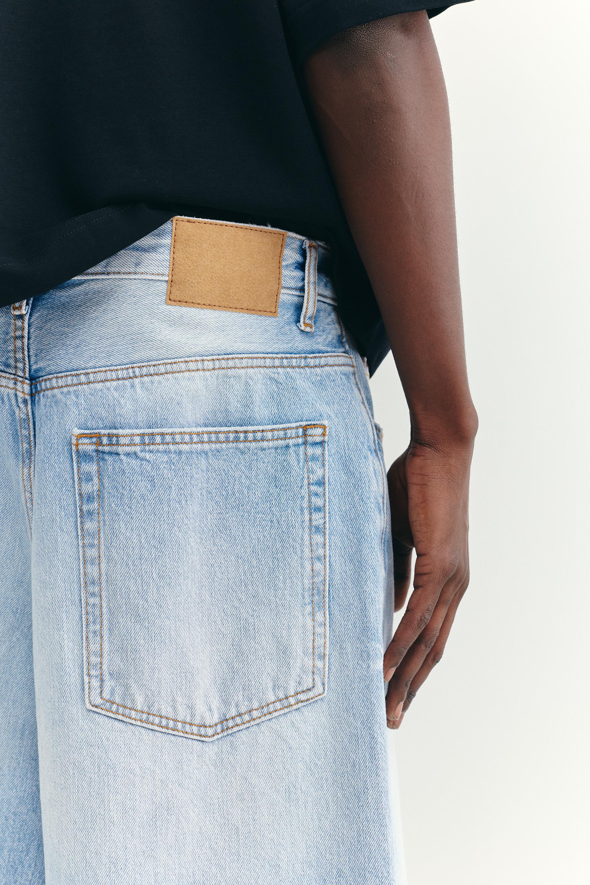 Frayed hem skater Bermuda shorts — Pale indigo