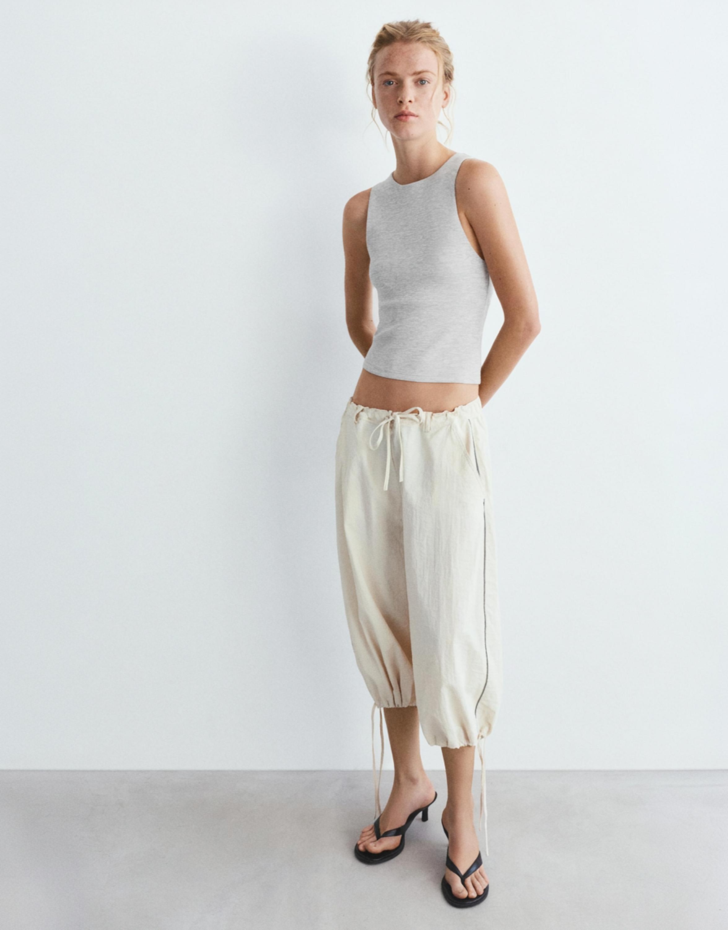 Soft-touch tank top — Grey marl