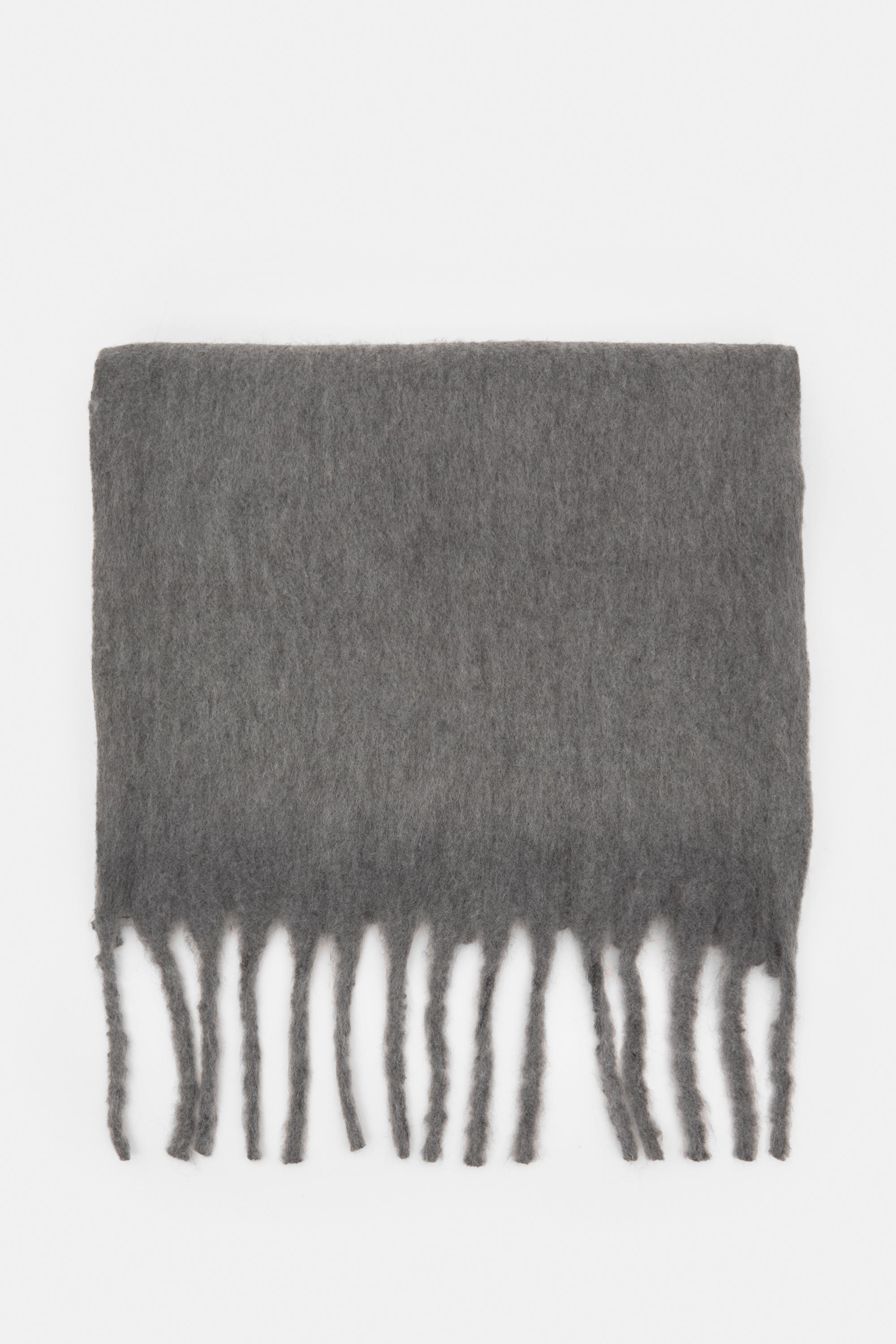 Maxi mohair-effect scarf — Anthracite grey