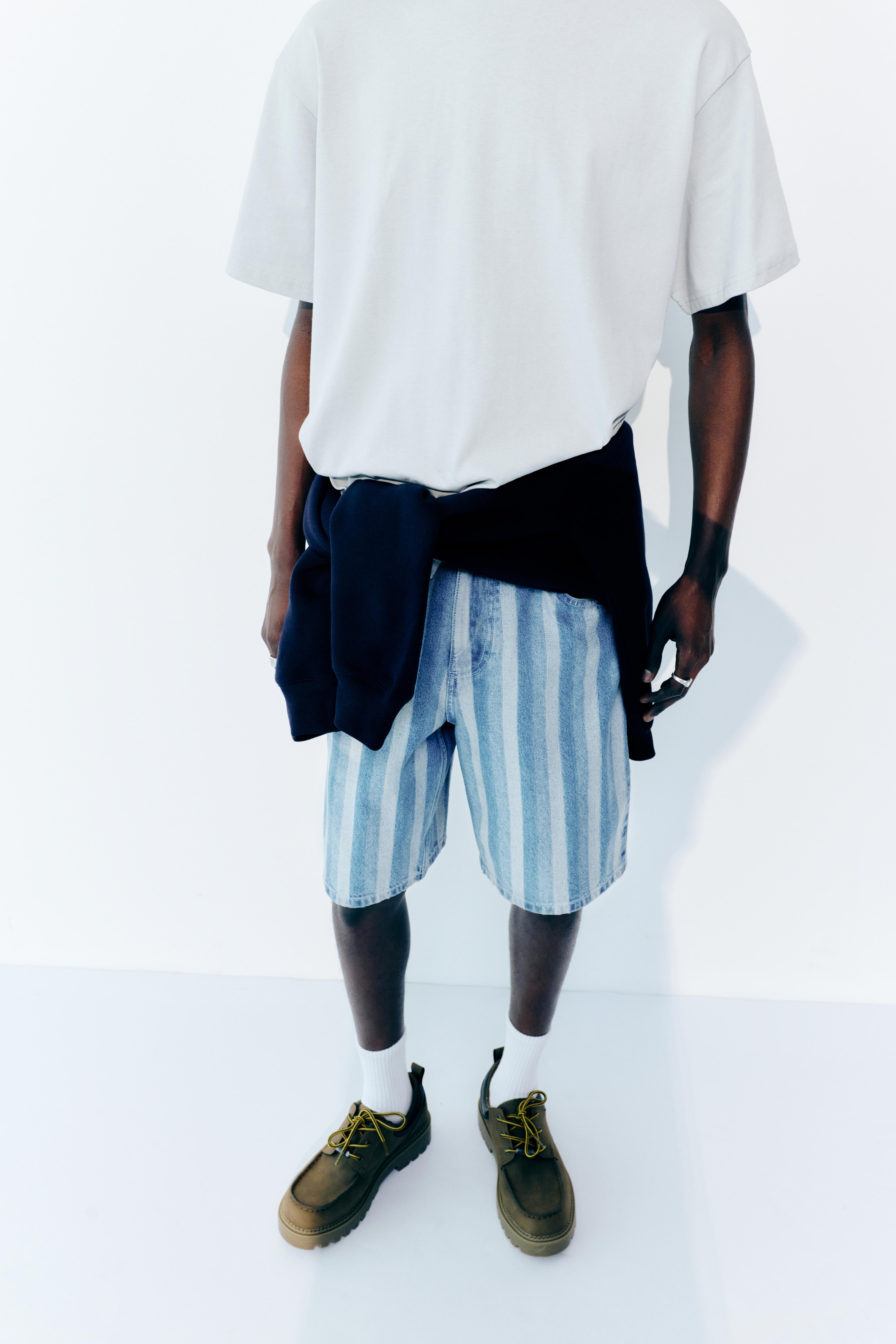 Baggy denim bermuda - Görsel 17