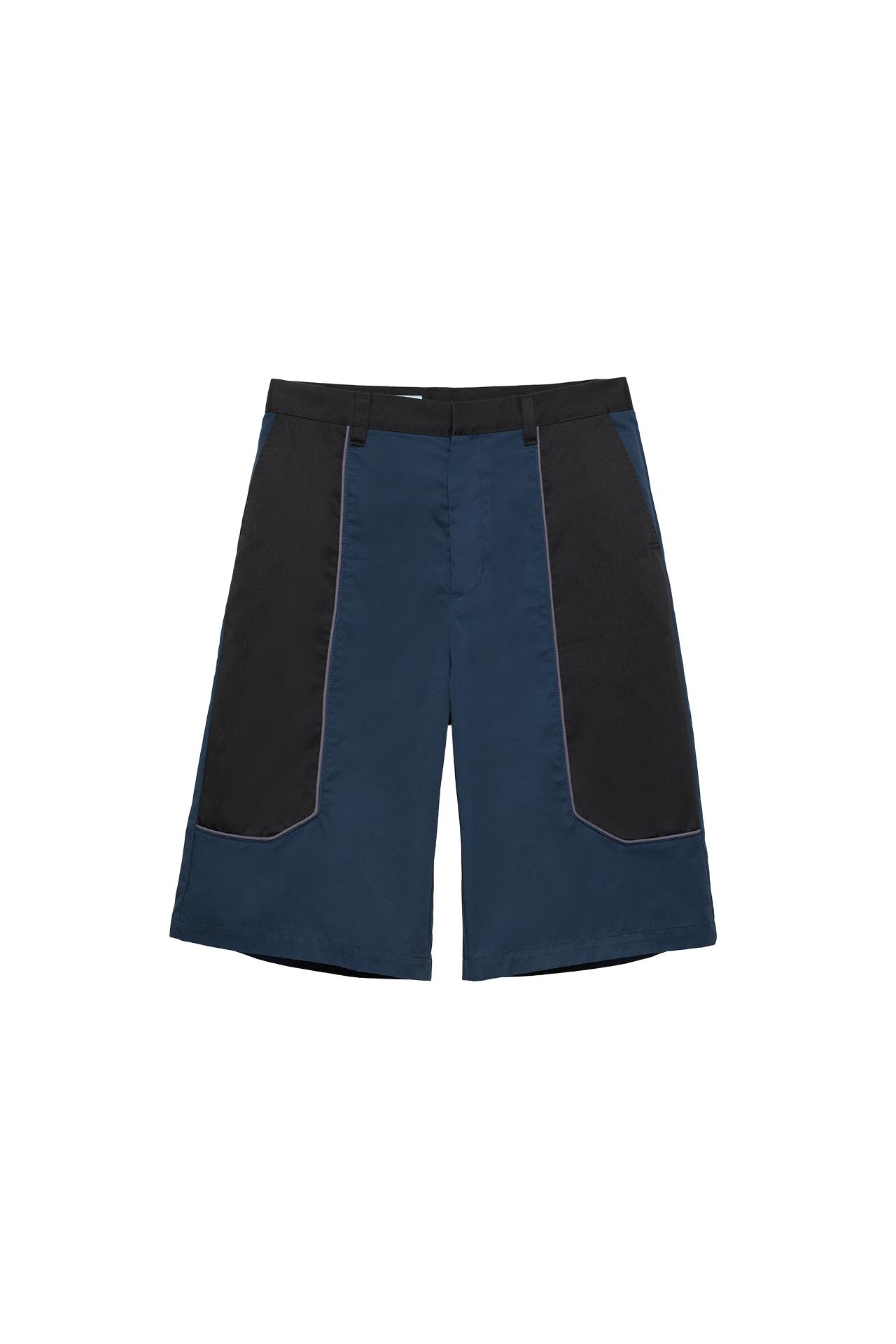 Pleasures x STWD panelled Bermuda shorts — Dark navy