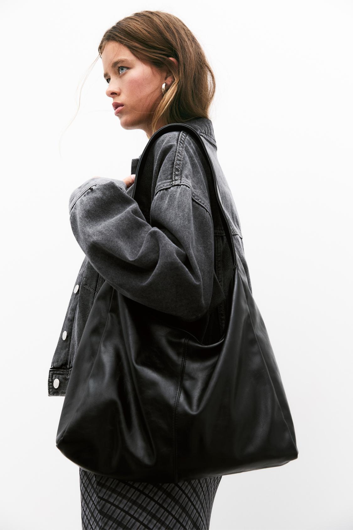 Faux leather shopper bag - PULL&BEAR