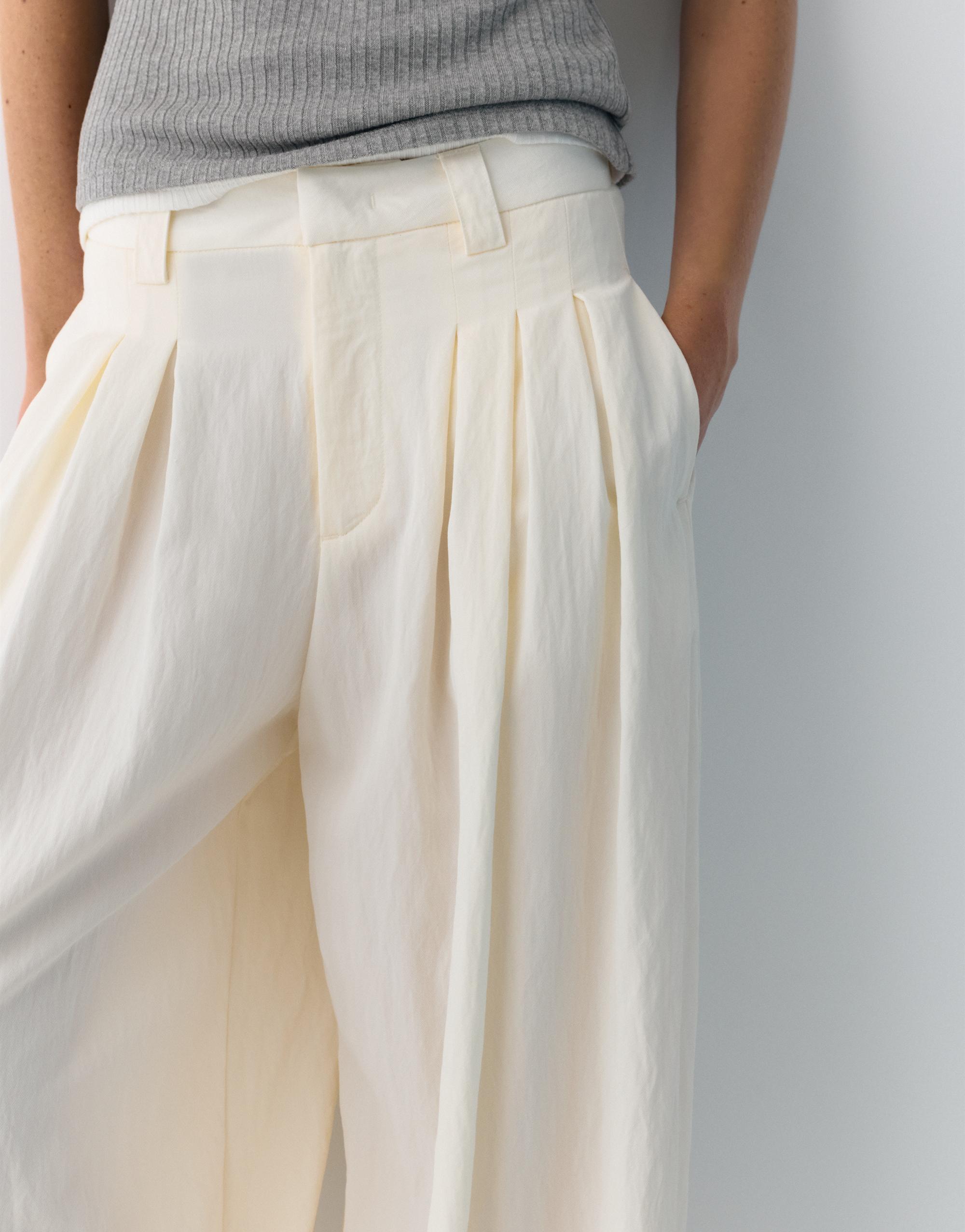 Pensi detaylı şalvar pantolon - Görsel 7