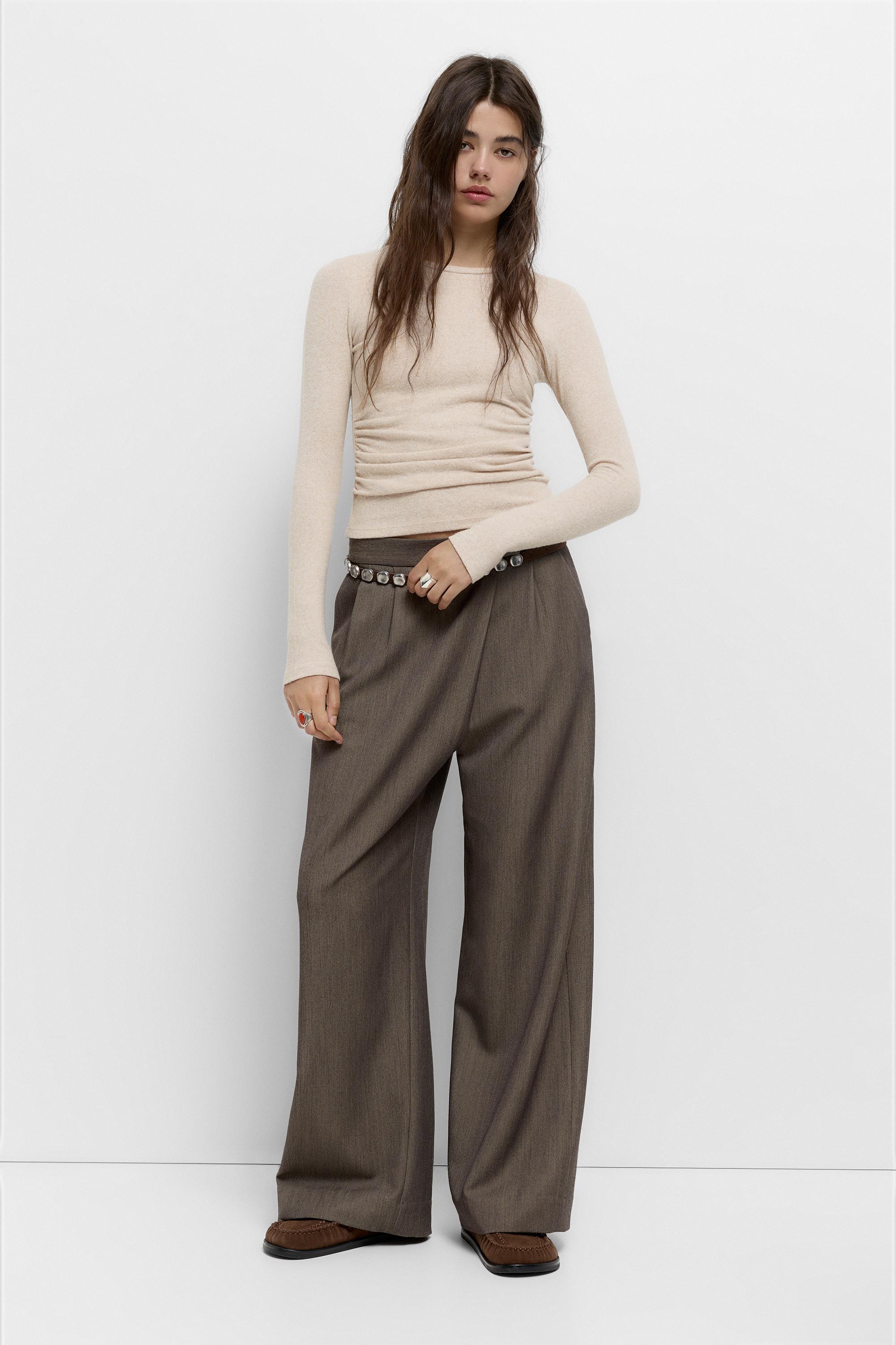 Büzgülü yumuşak dokulu tişört - Görsel 33