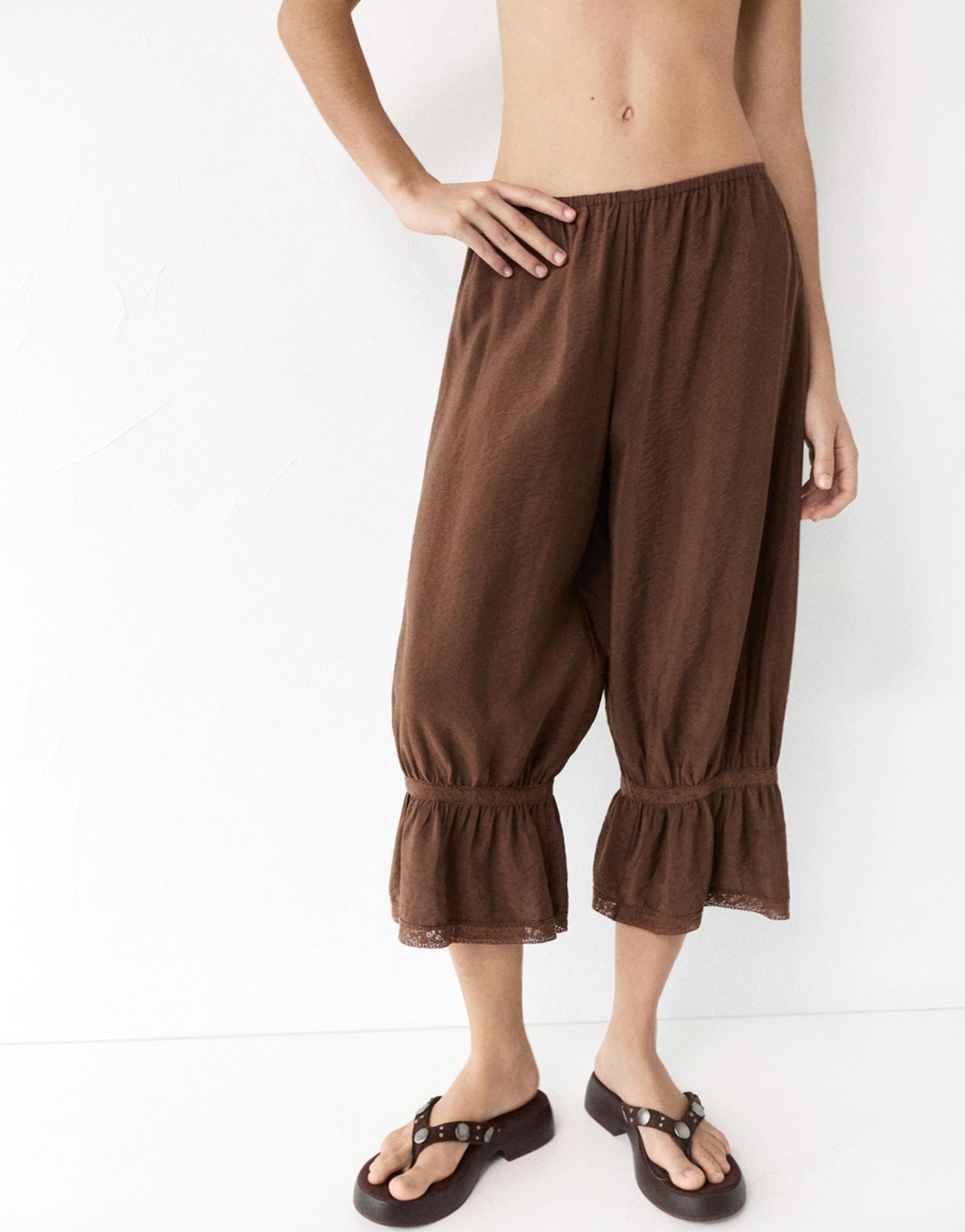 Brown bloomer trousers — Brown