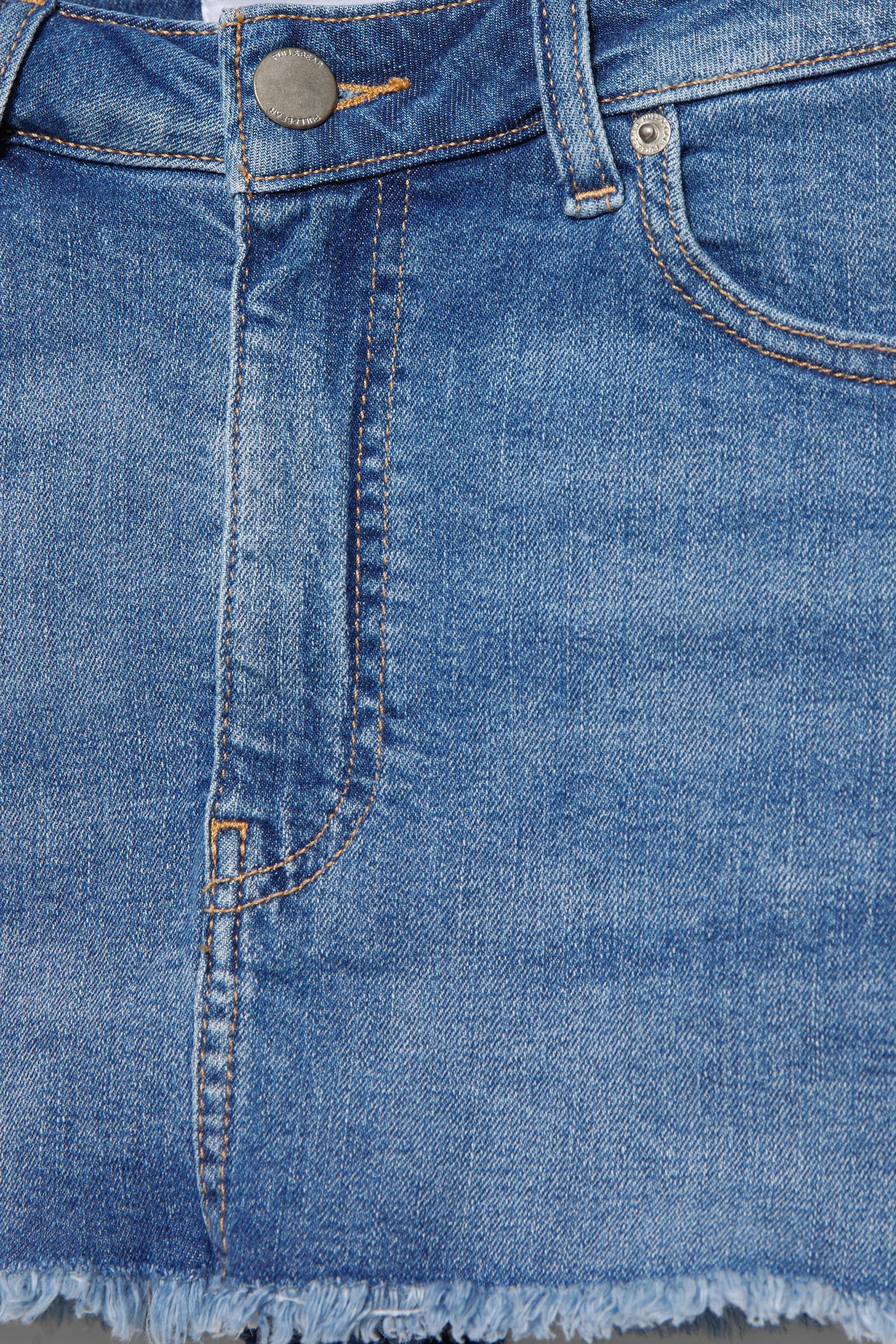 Denim skort — Medium blue