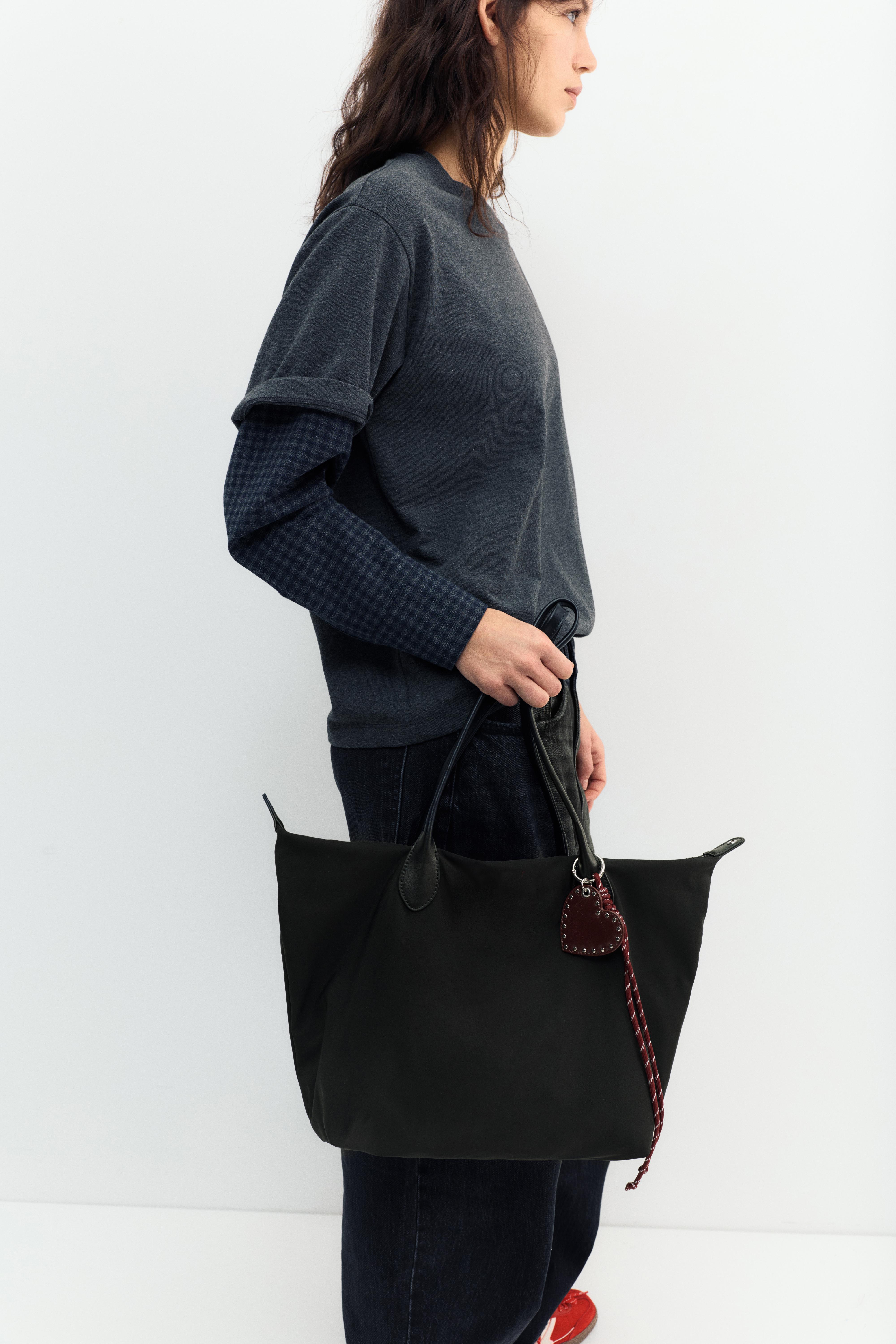 Süslemeli naylon shopper çanta - Görsel 32