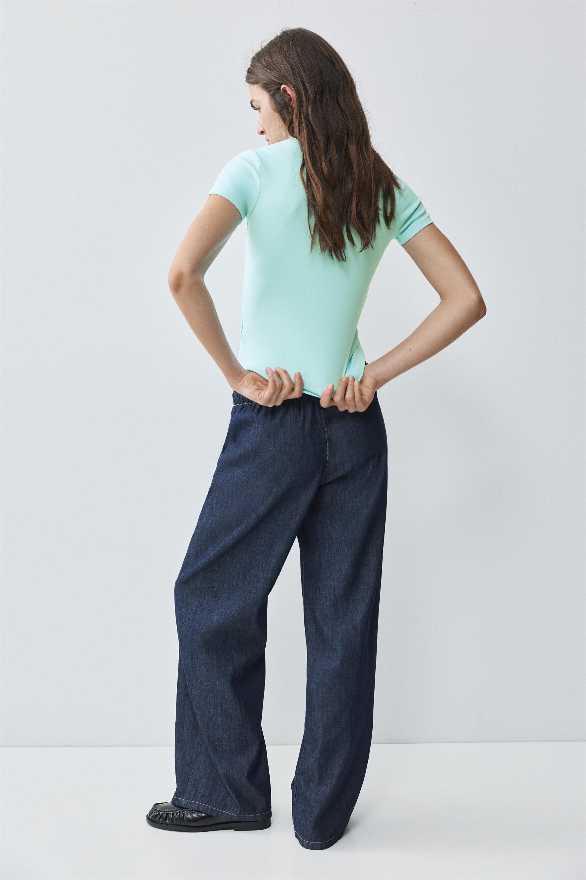 Fitted short sleeve T-shirt — Sky blue
