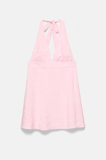 Short halter dress — Pink 4