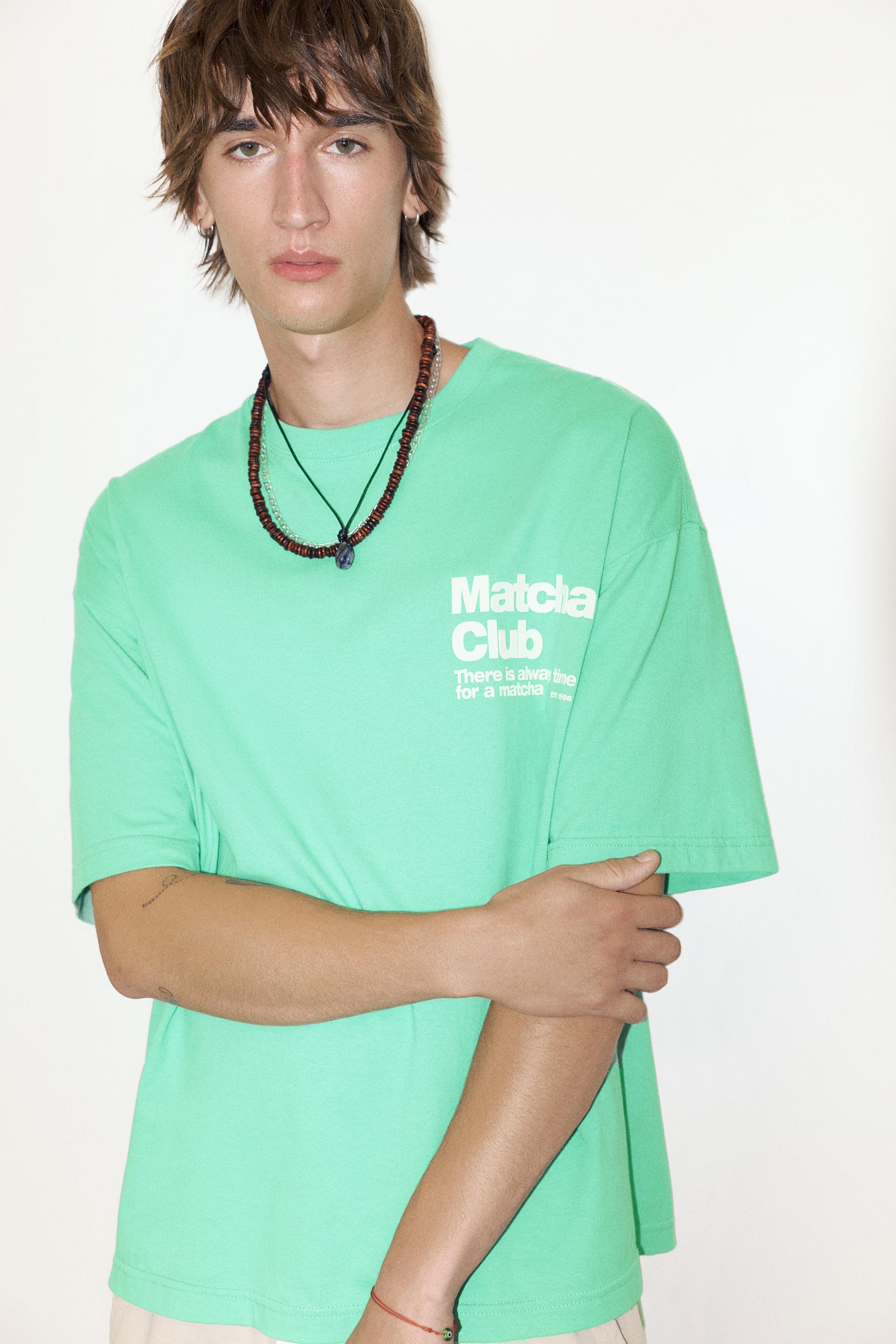 STWD Matcha Club graphic T-shirt — Green
