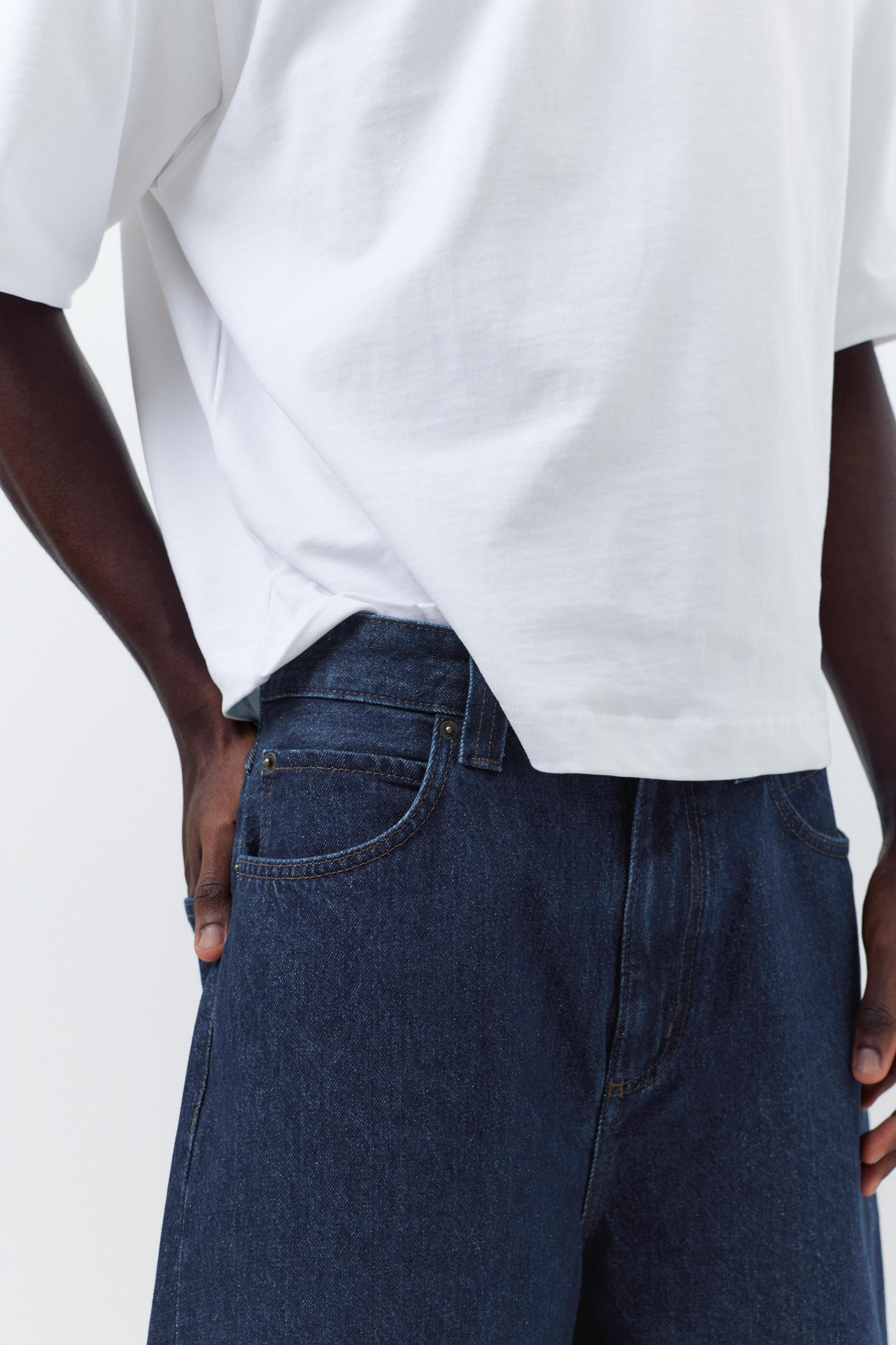 Skater denim Bermuda shorts — Navy