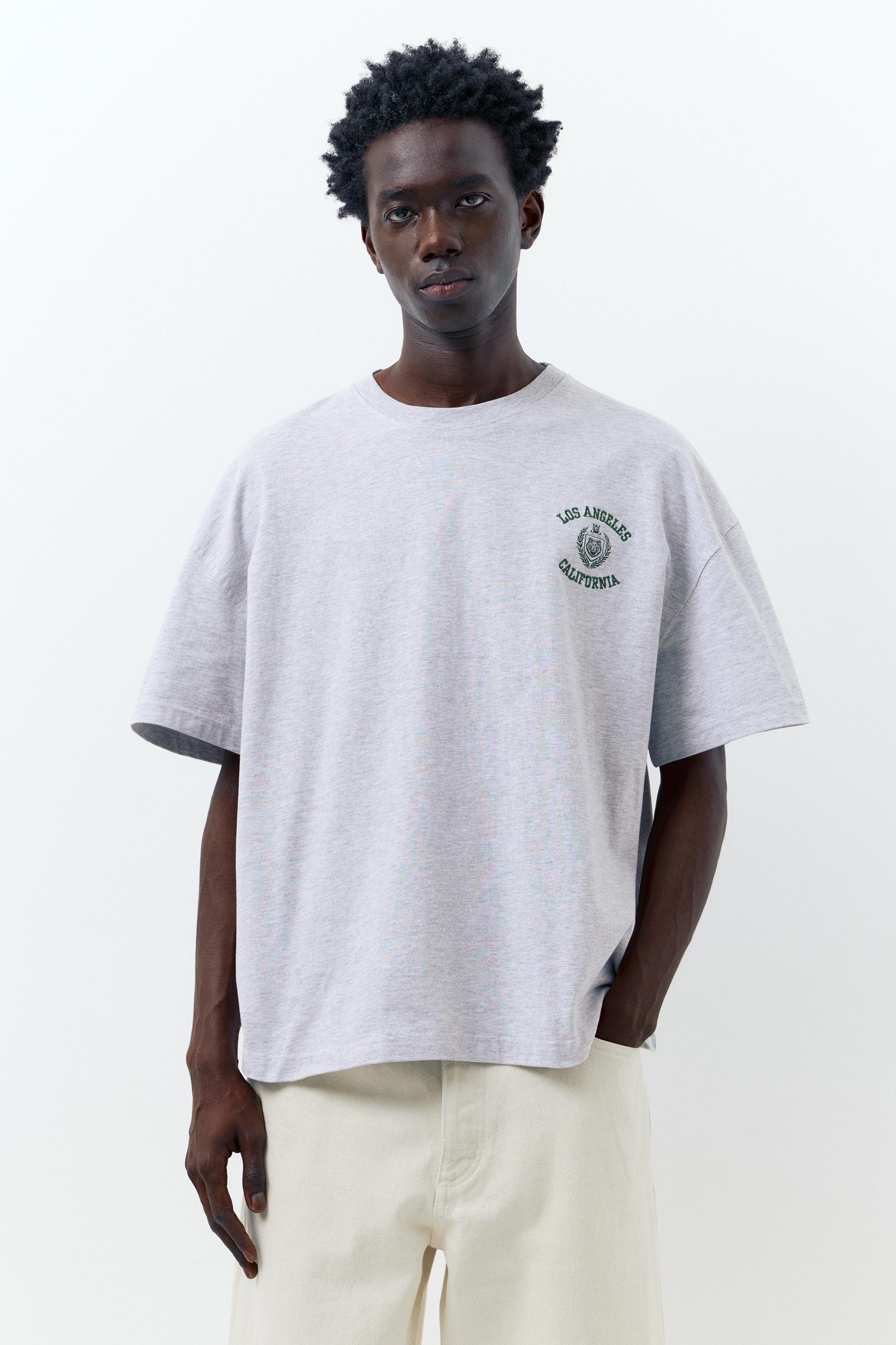 Los Angeles işlemeli t-shirt - Görsel 13