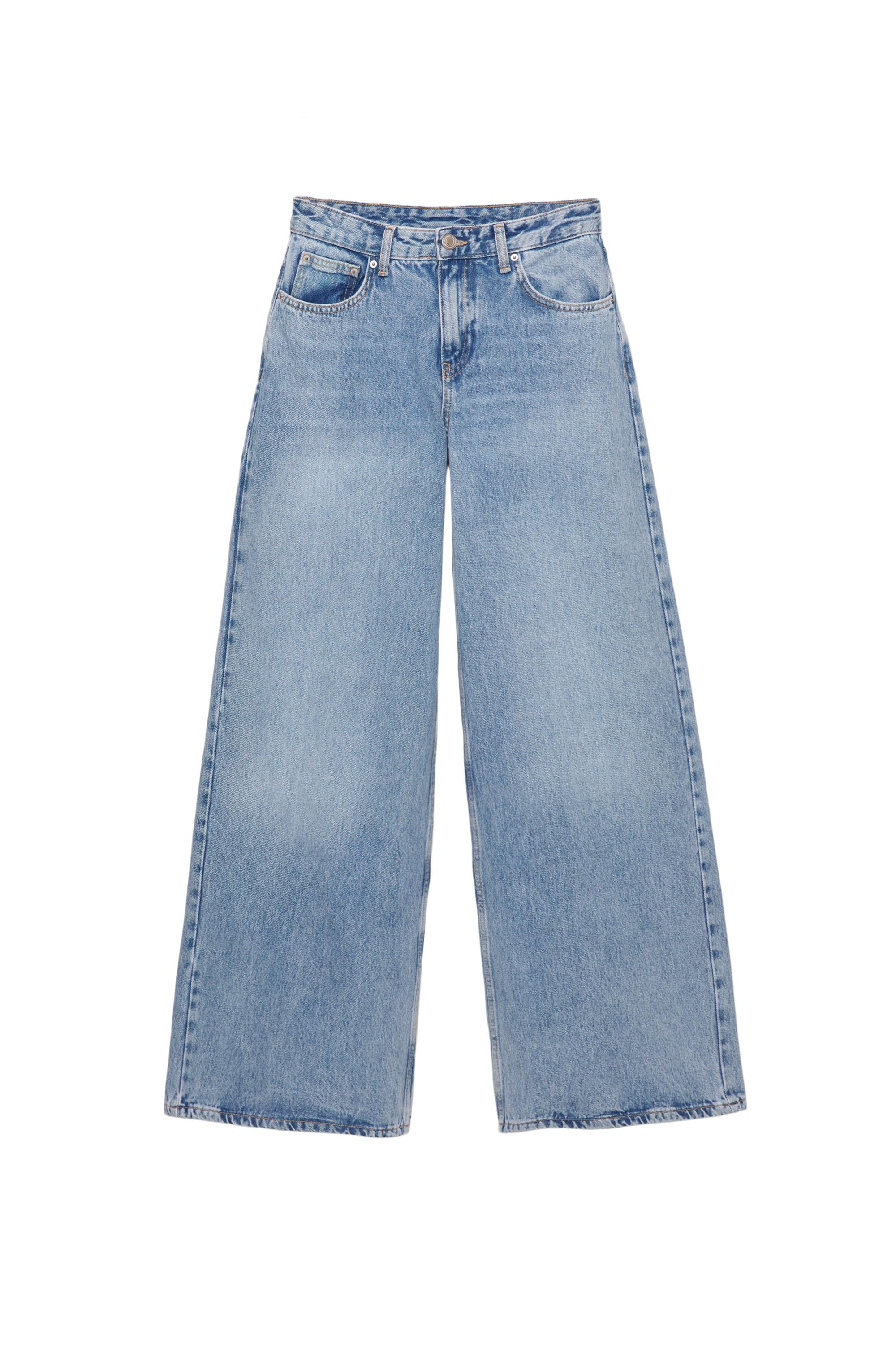 Düşük bel geniş paça jean - Görsel 4