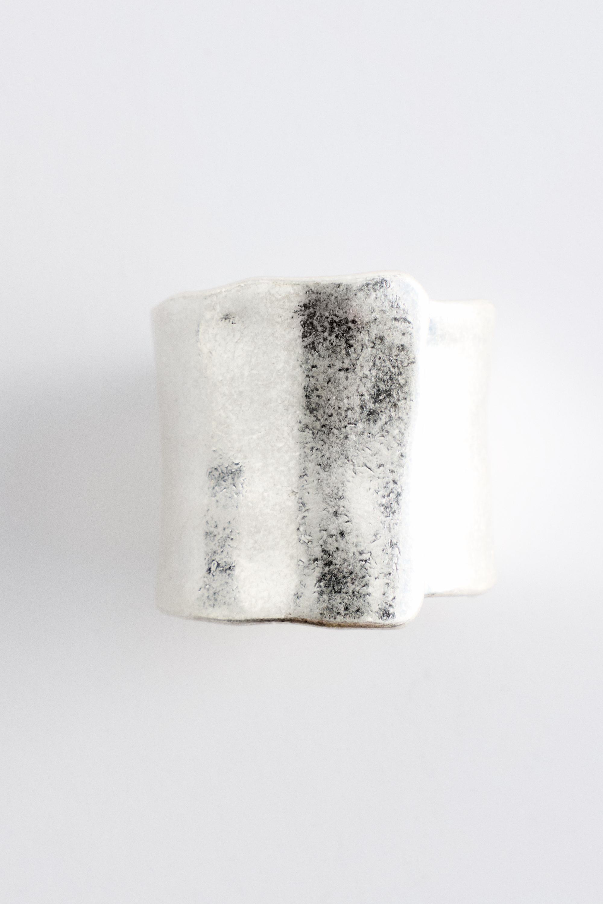 Pack of 2 irregular rings — Silver