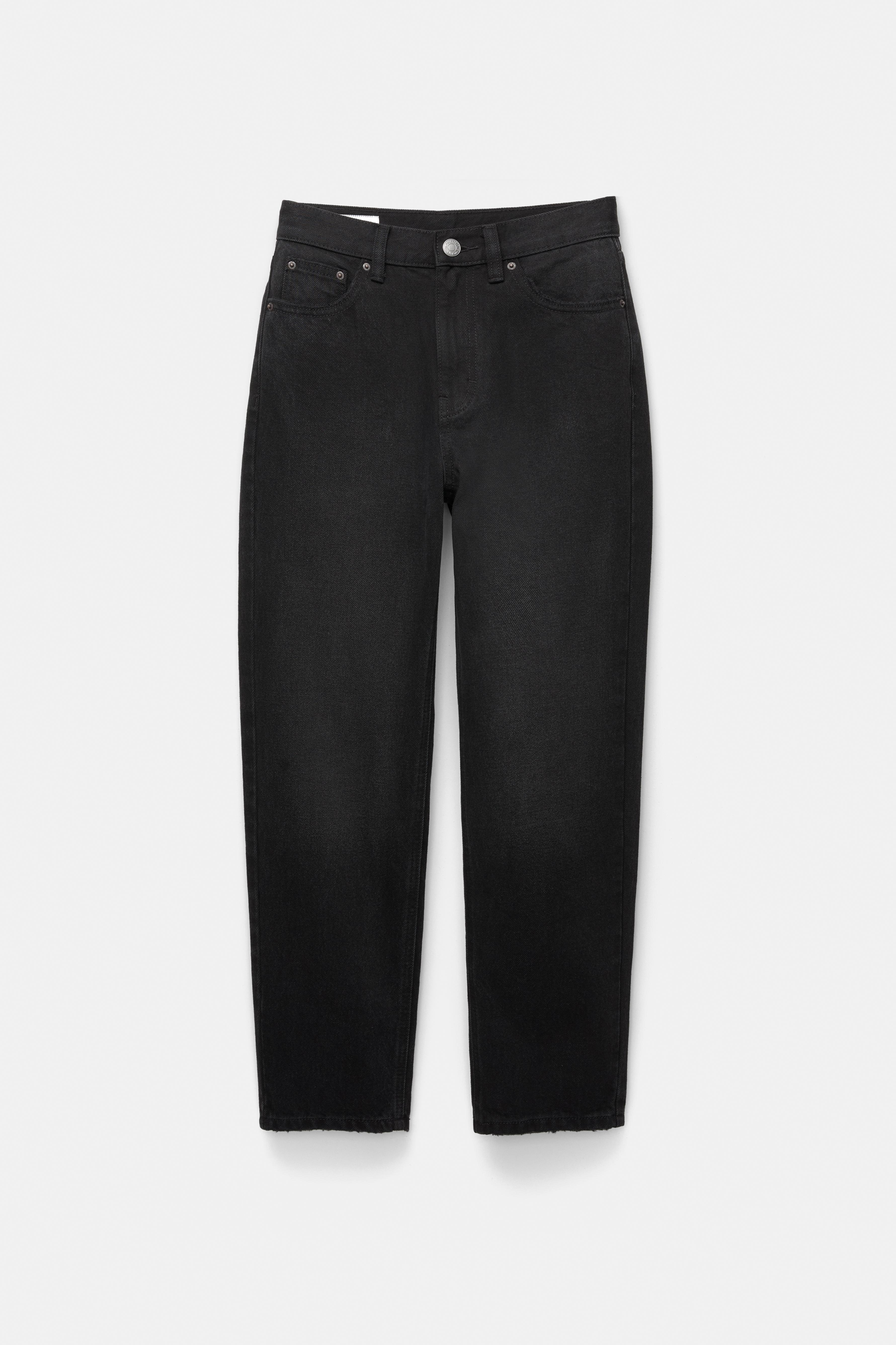 High-waist mom jeans — Black