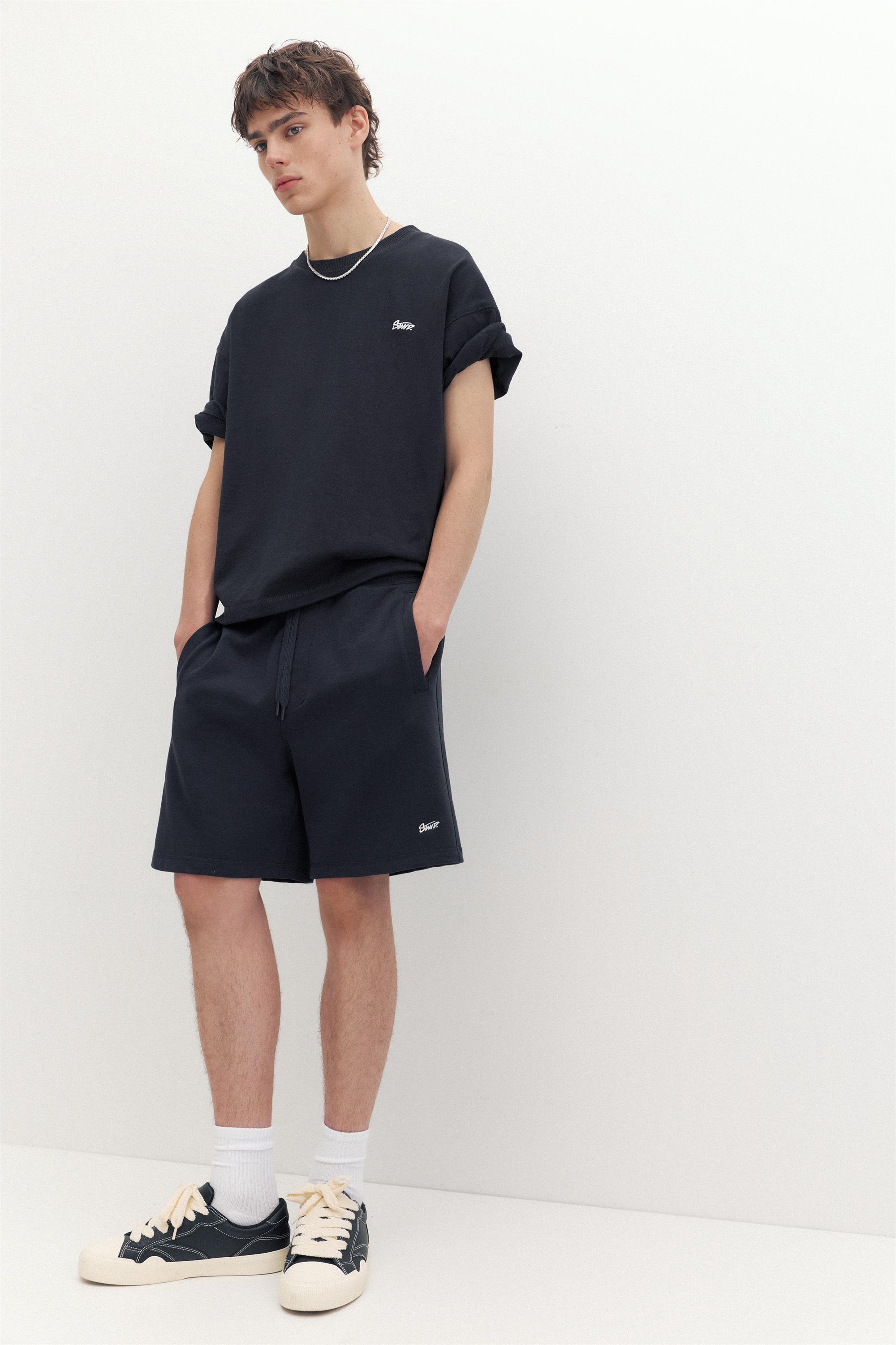 STWD jogger Bermuda shorts — Navy