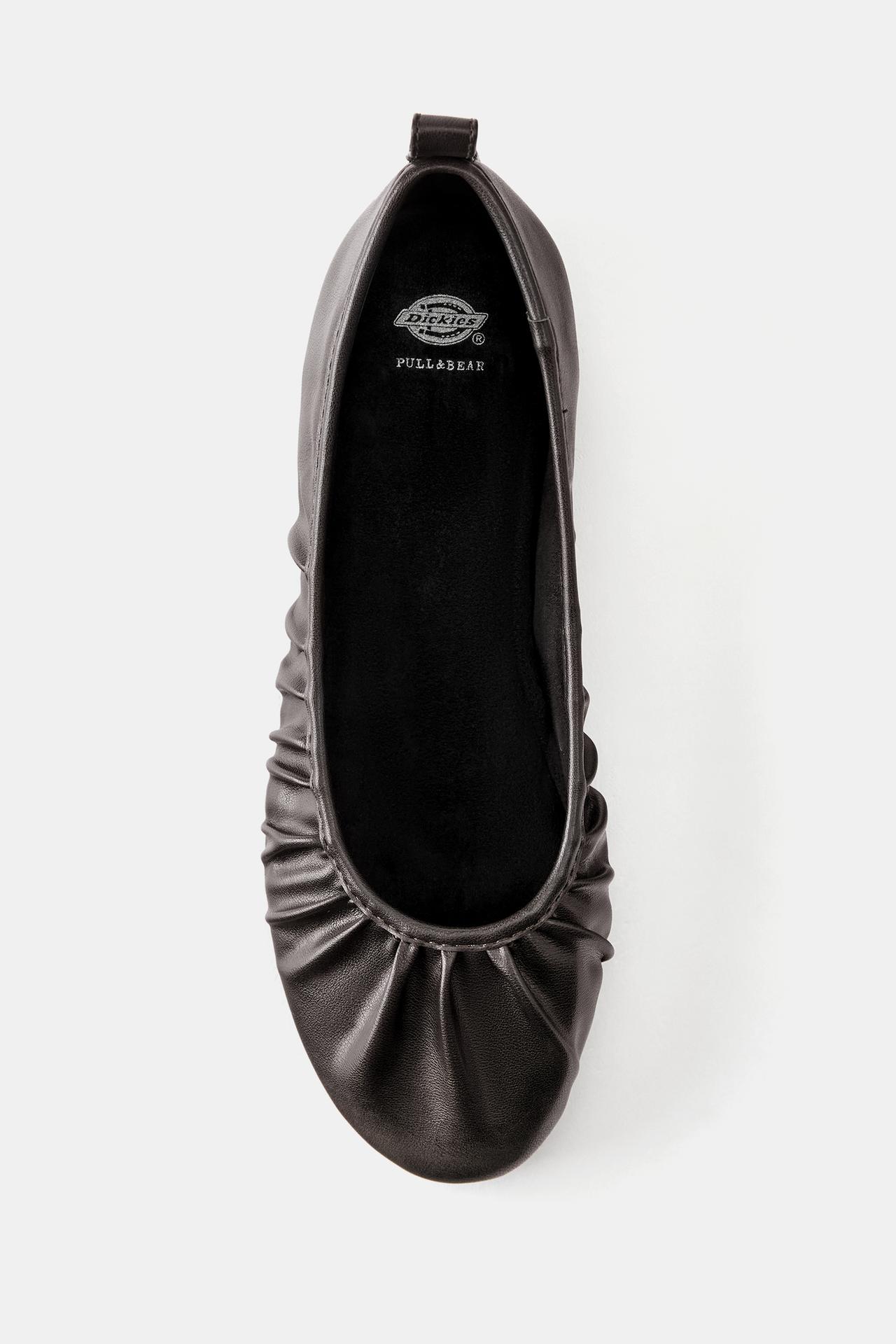 Dickies gathered ballerinas — Black