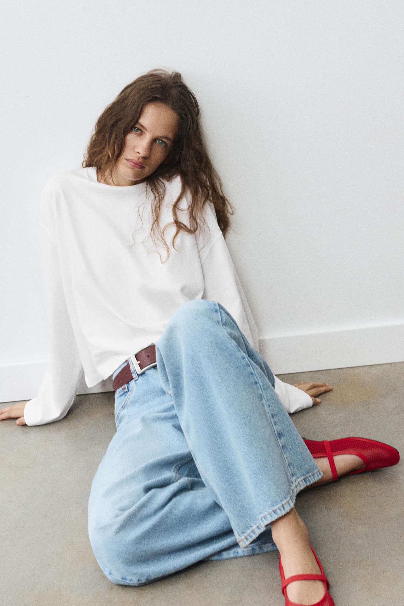 Mesh ballet flats — Red