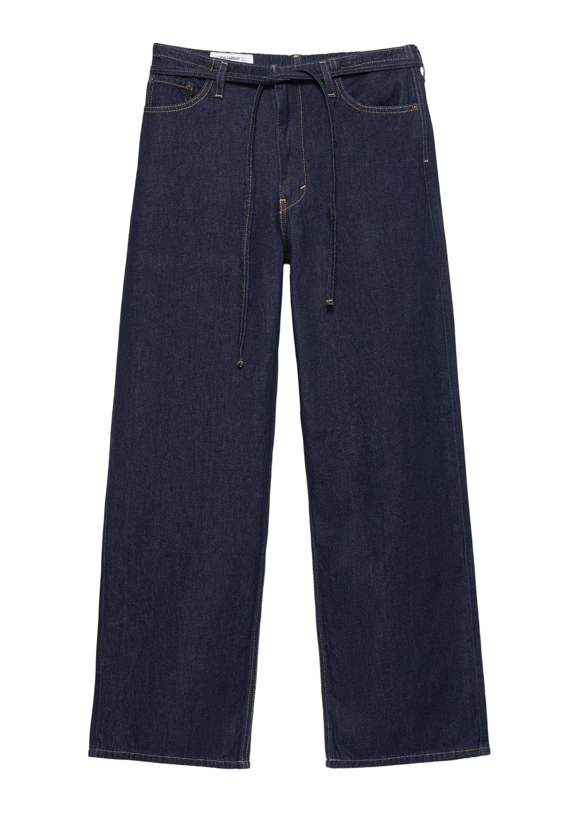Baggy jeans with drawstring — Navy