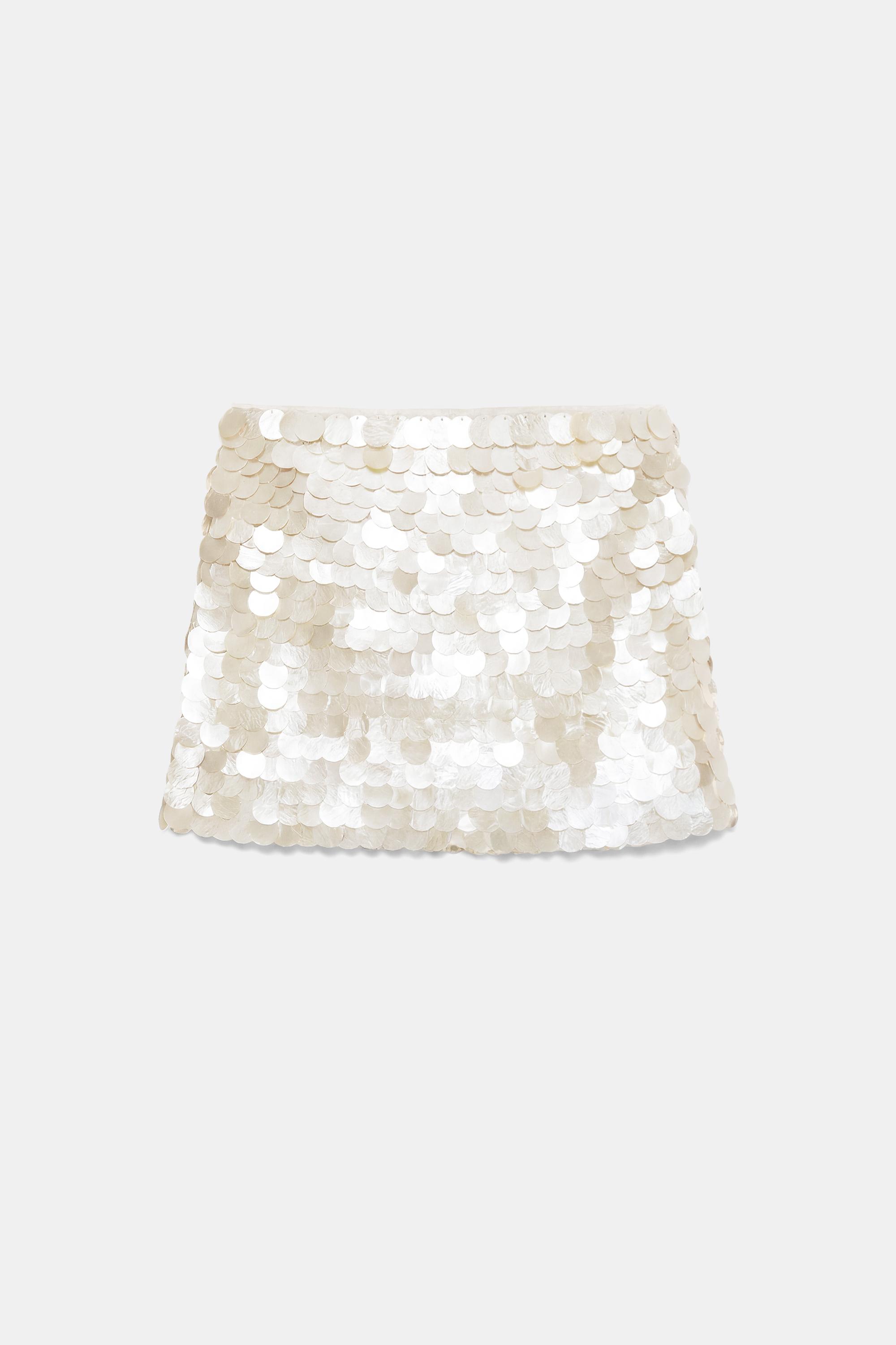 Sequin mini skirt — Ice