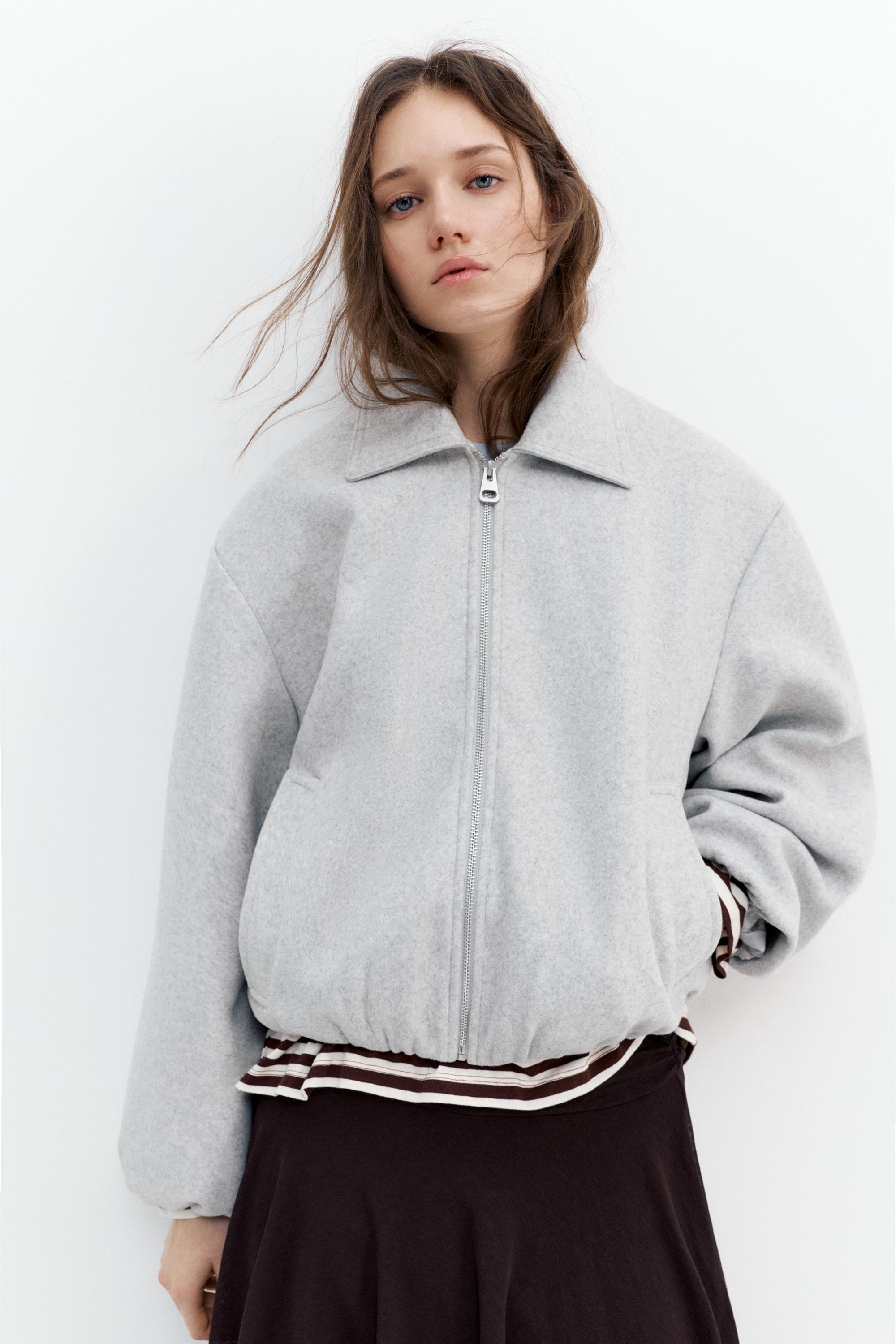 Yumuşak kumaş balon ceket - Görsel 43