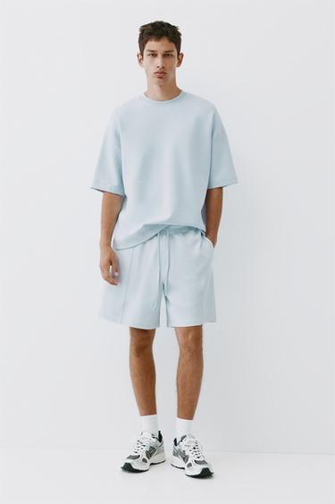 Interlock jogger Bermuda shorts — Sky blue 1