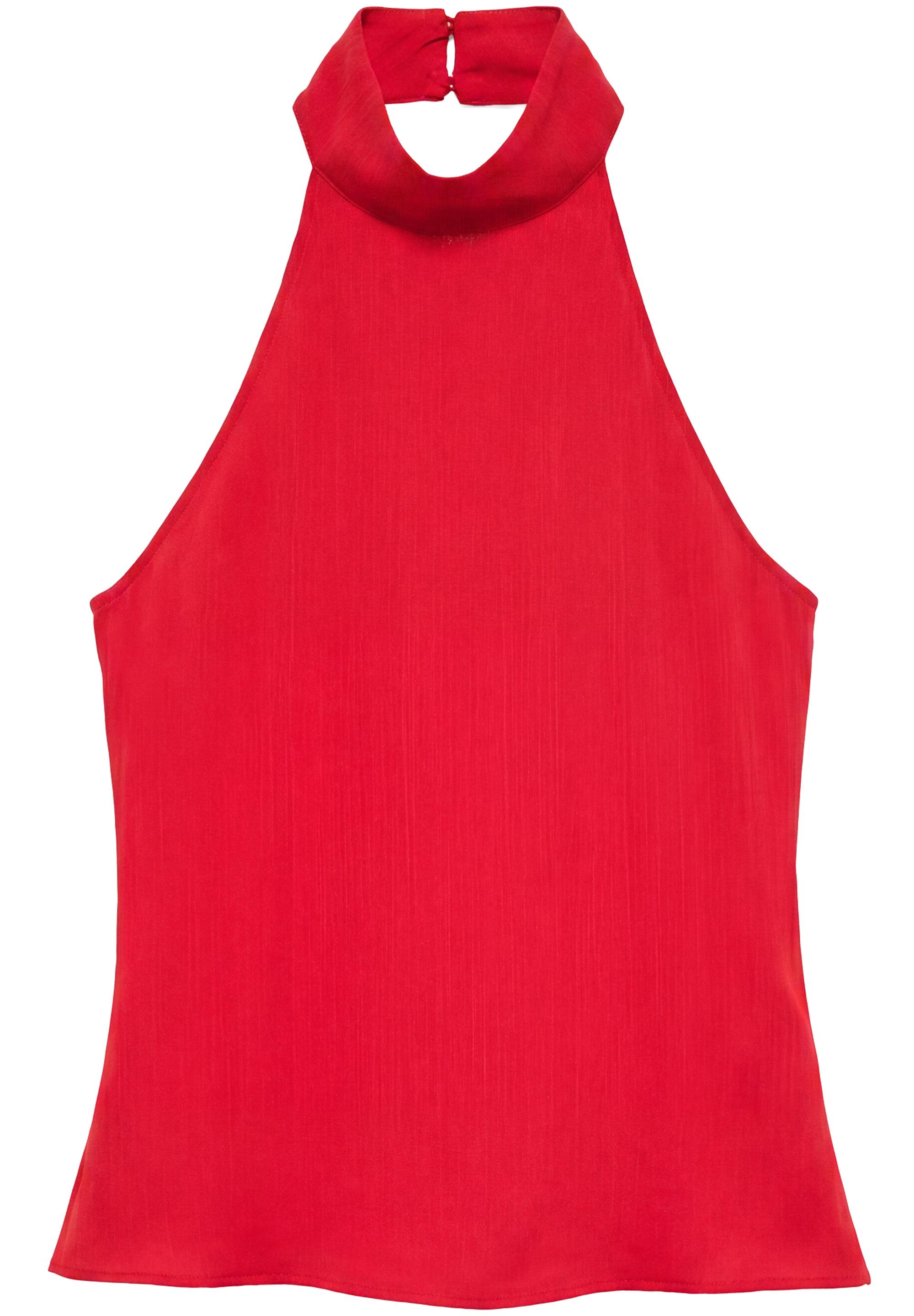 Flowing halter top — Red