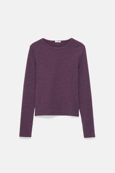 Fitted long sleeve T-shirt — Striped 5