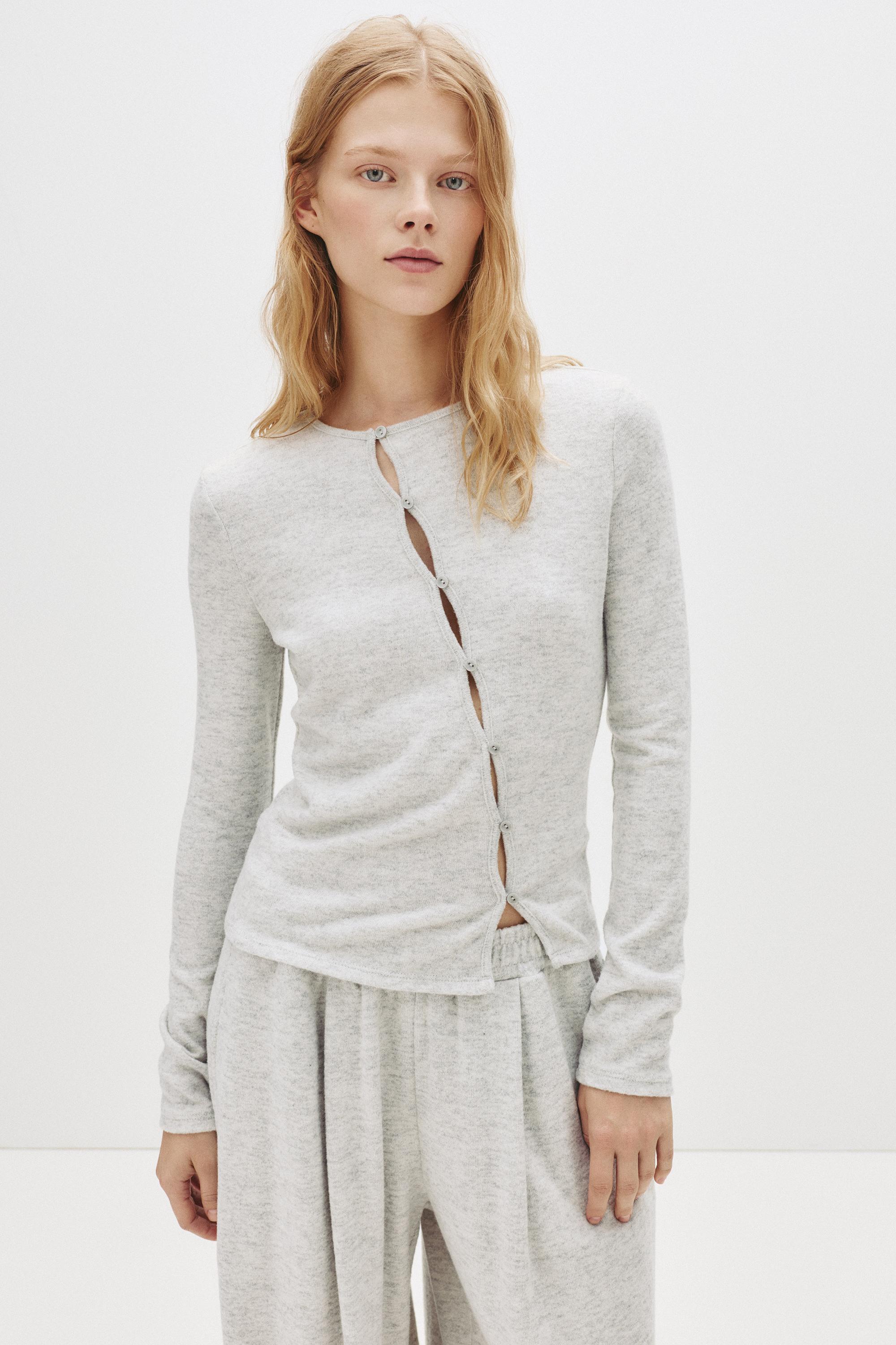 Soft-Touch-Shirt Mit Knöpfen