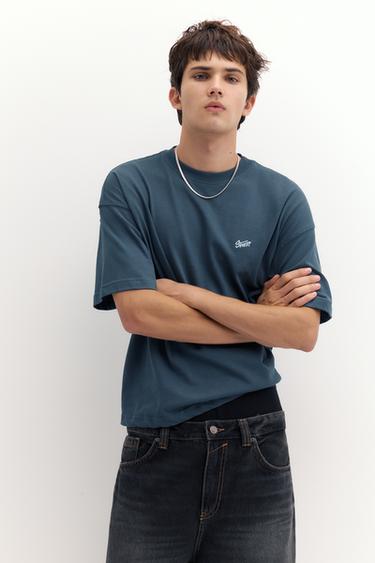 STWD logo boxy T-shirt — Indigo 1