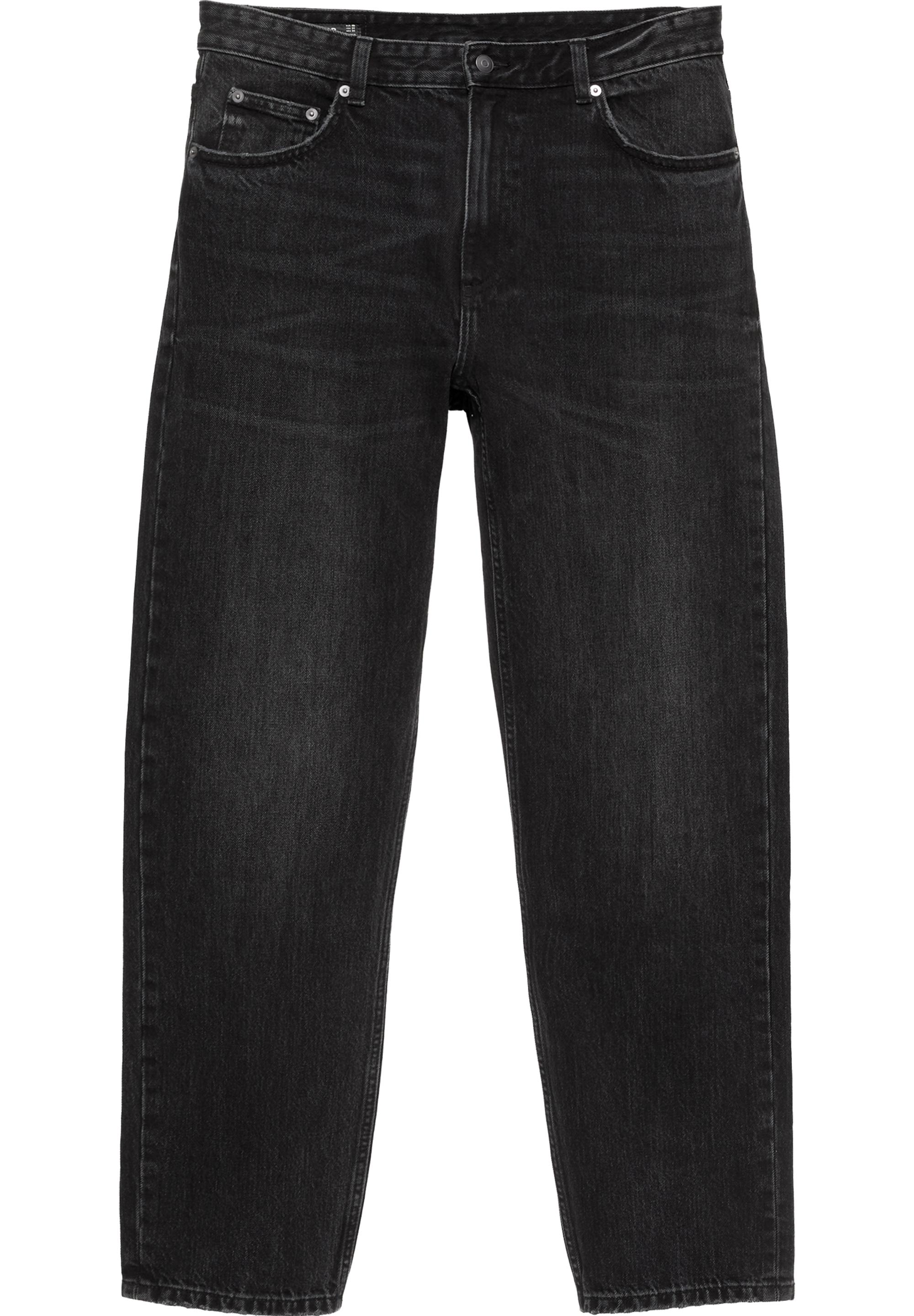 Straight-leg jeans — Faded black