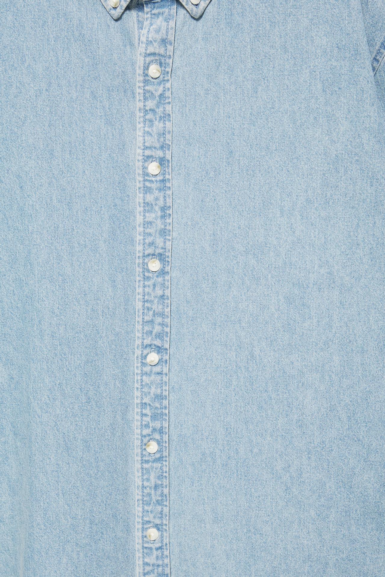 Long sleeve denim shirt — Blue
