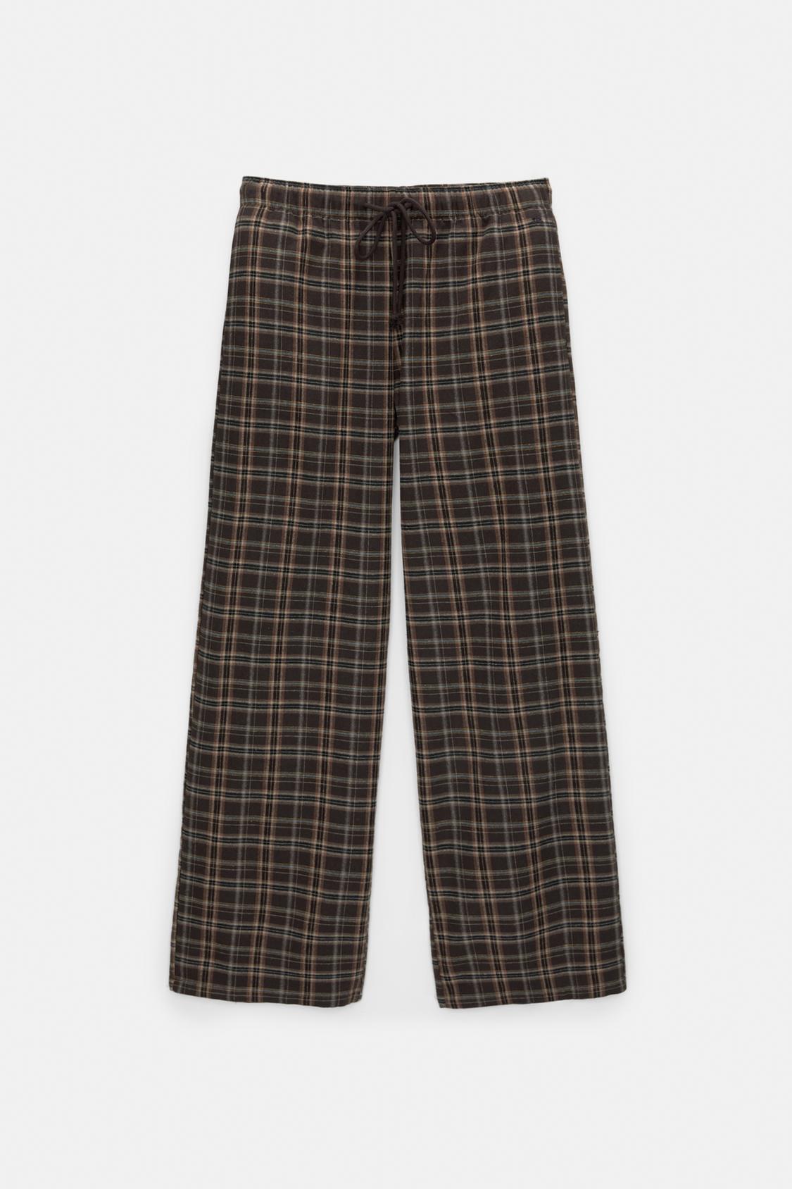 Check trousers with elasticated waistband PULL&BEAR