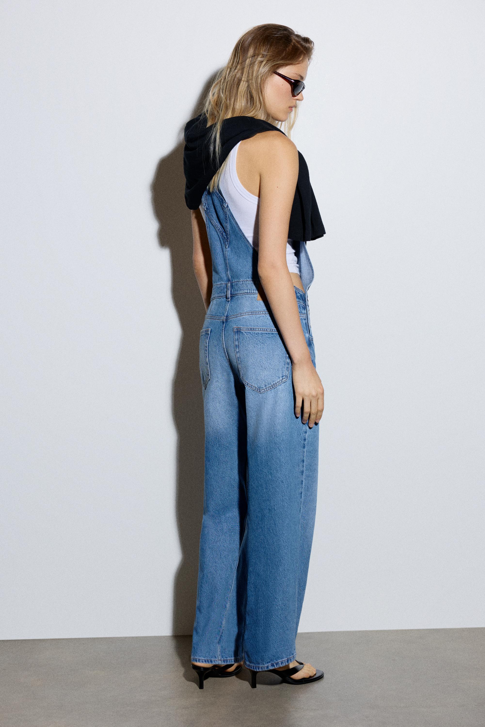 Long denim dungarees — Blue