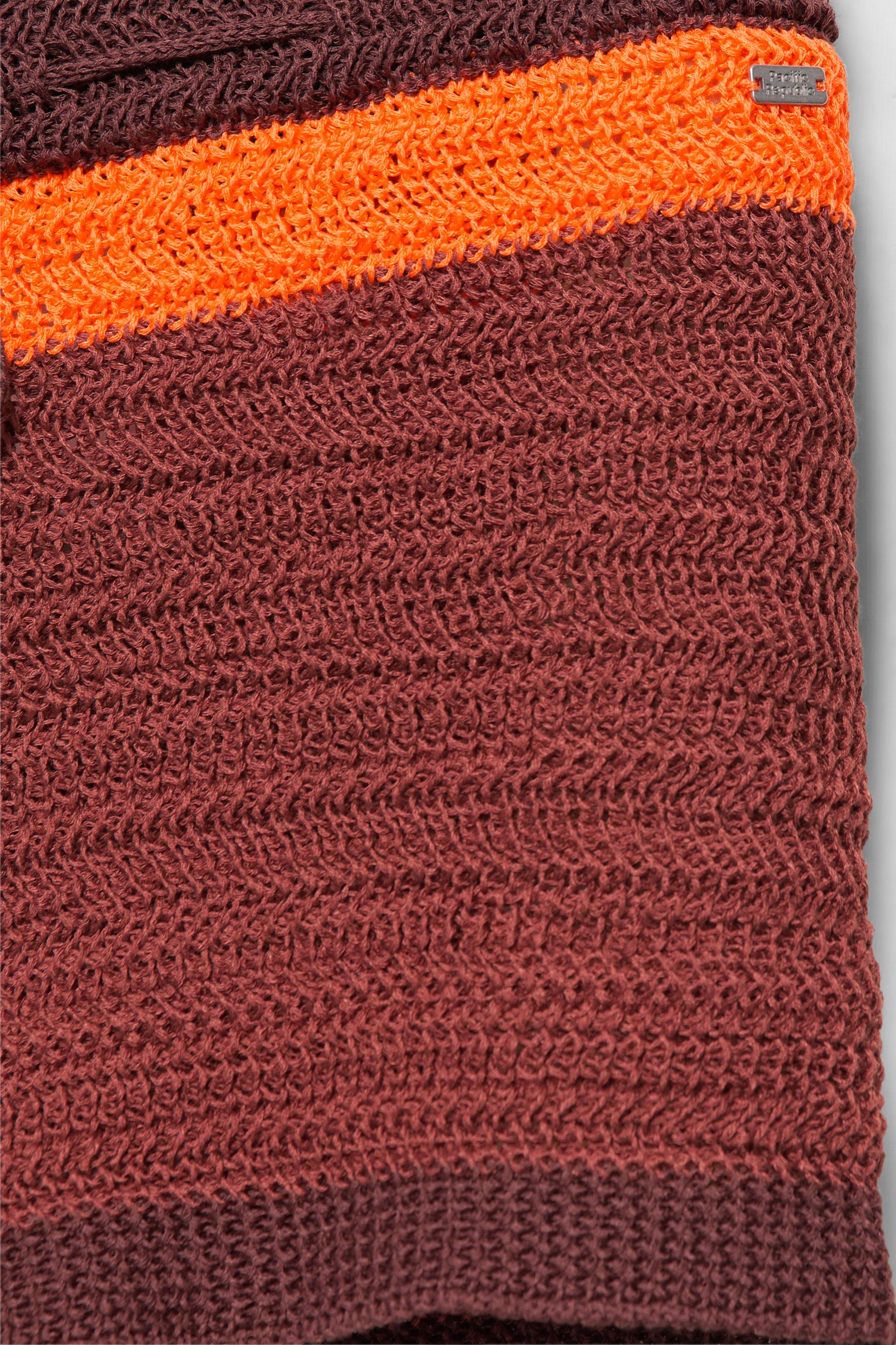 Crochet knit shorts — Brown