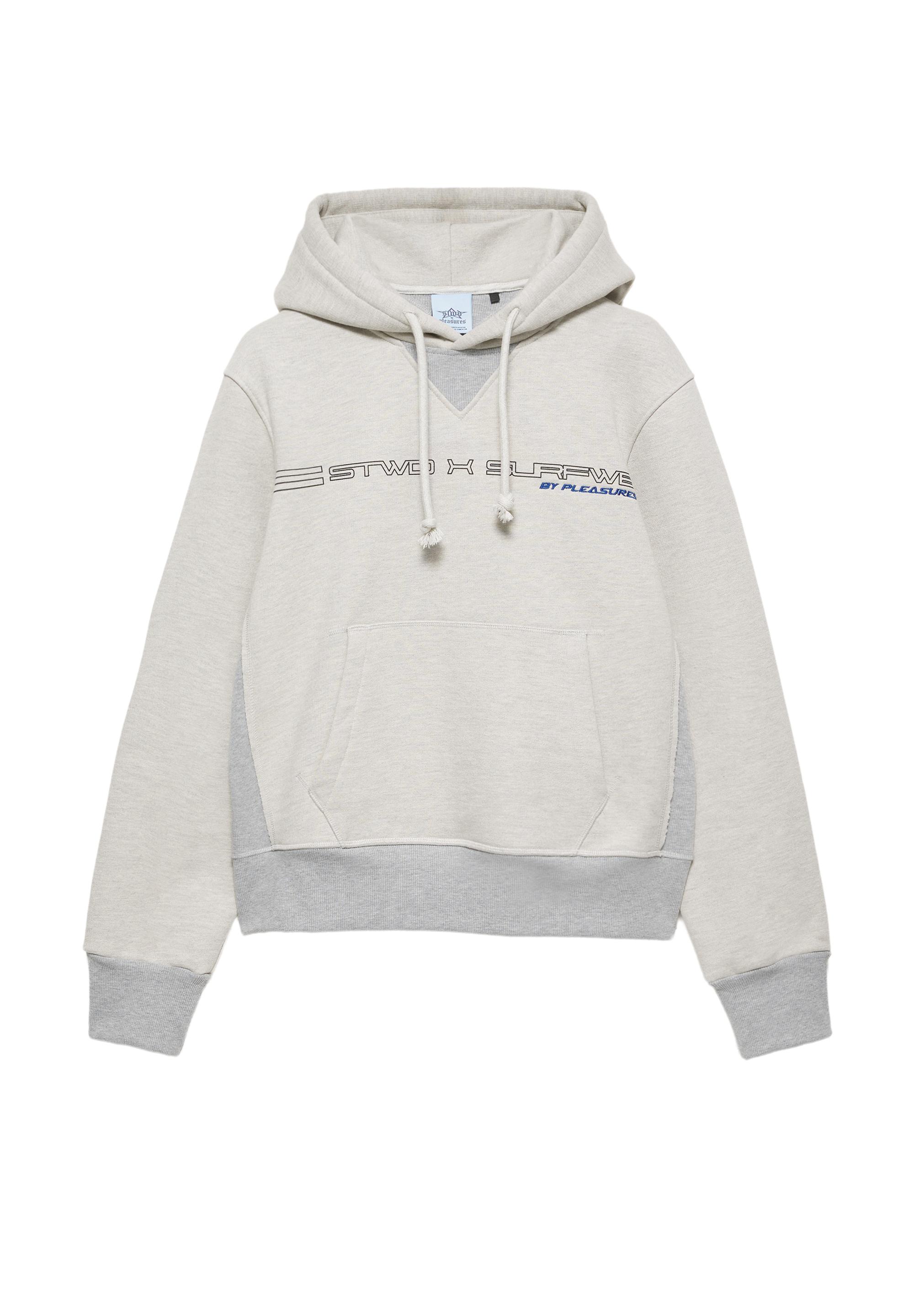 Pleasures x STWD hoodie — Grey/Camel