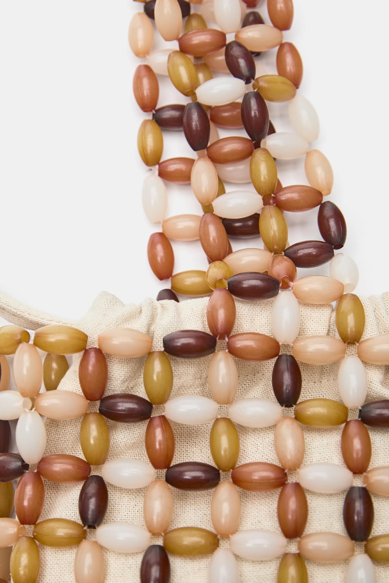 Boncuk detaylı el çantası - Görsel 2