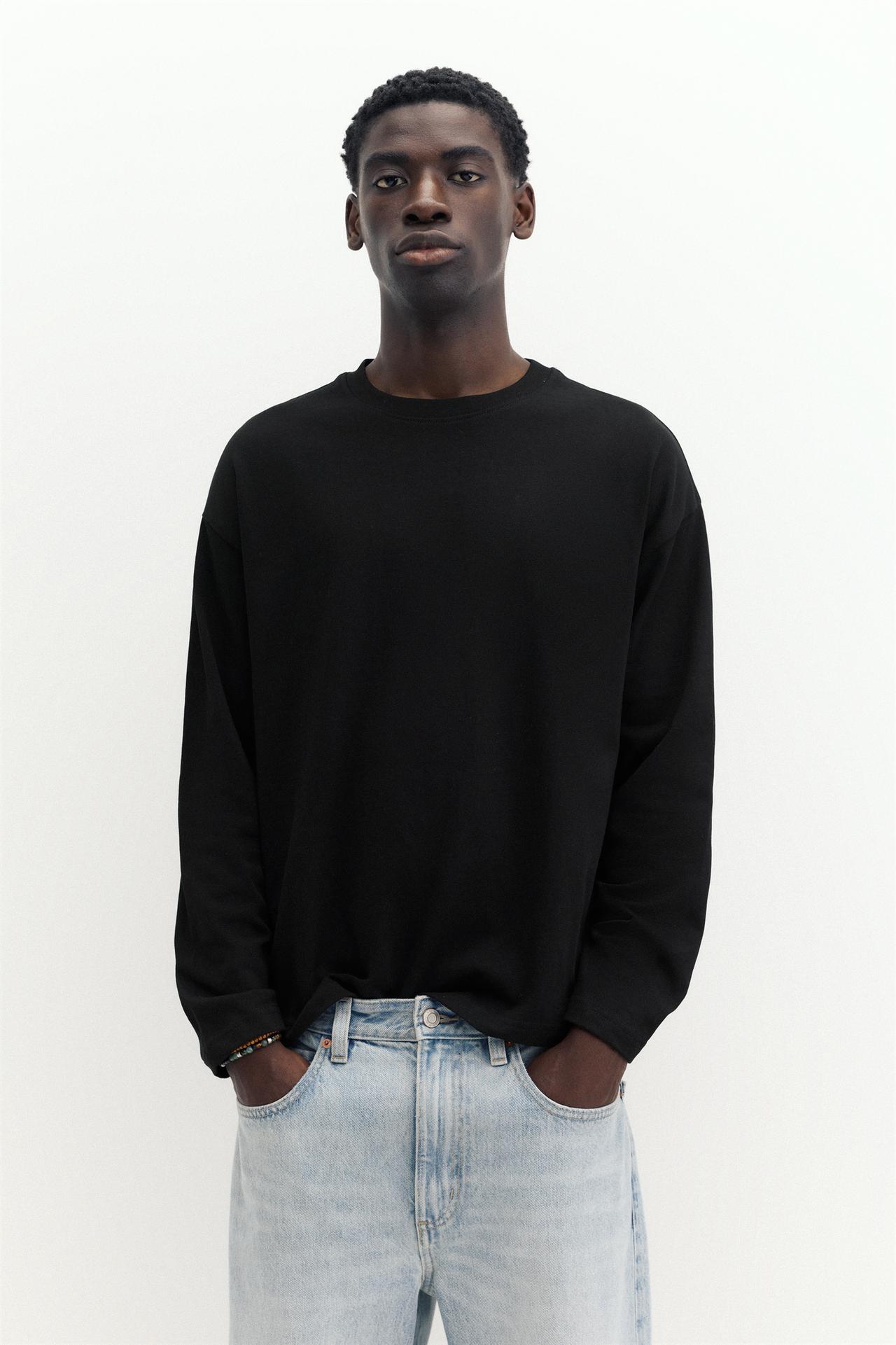 Heavy weight relaxed fit T-shirt — Black