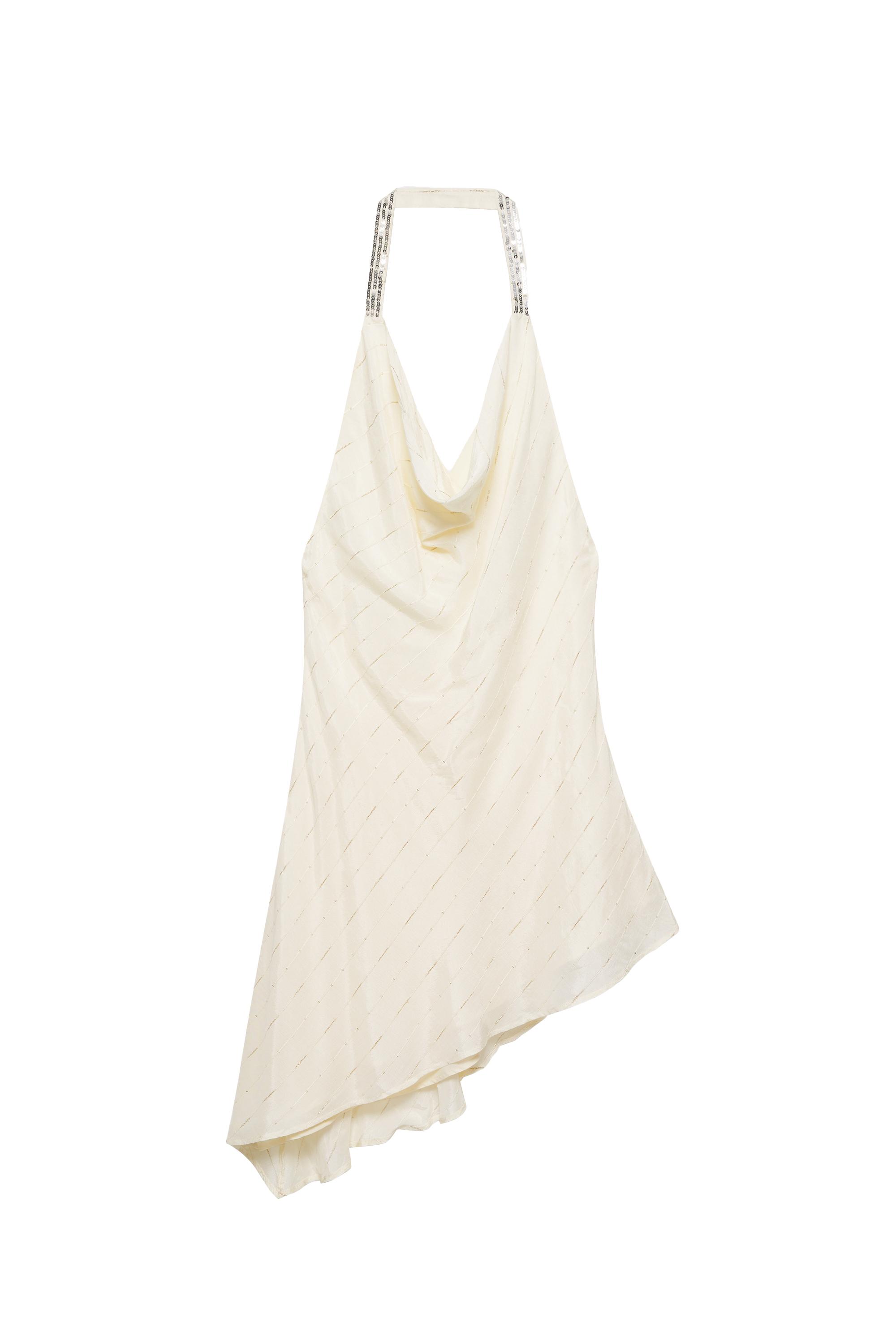 Asimetrik halter kısa elbise - Görsel 4