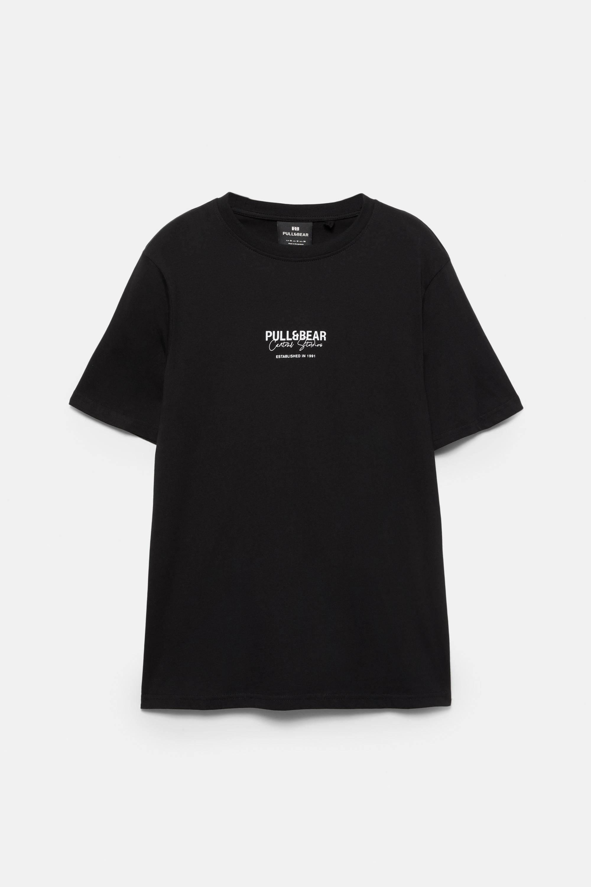 Embroidered logo T-shirt — Black